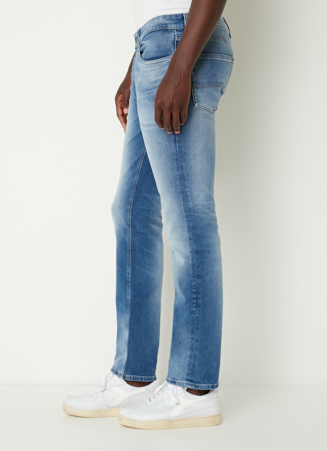 Tommy Hilfiger Scanton slim fit jeans met medium wassing - detail 5 blauw