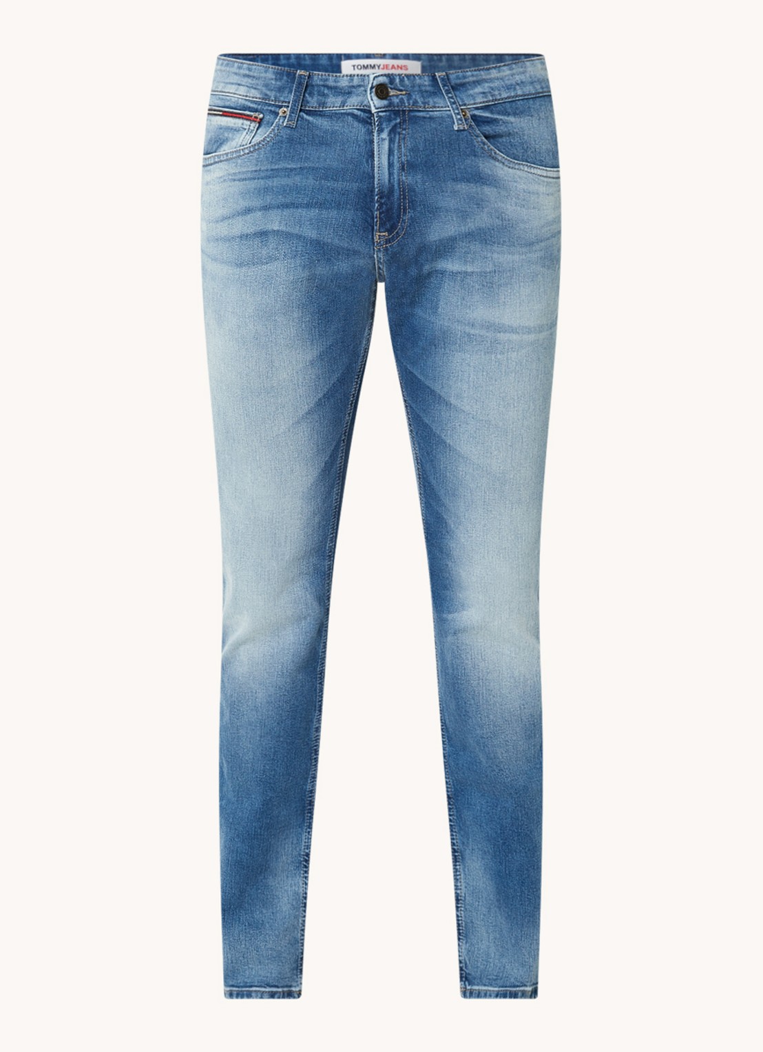 Tommy Hilfiger Scanton slim fit jeans met medium wassing - voorkant blauw