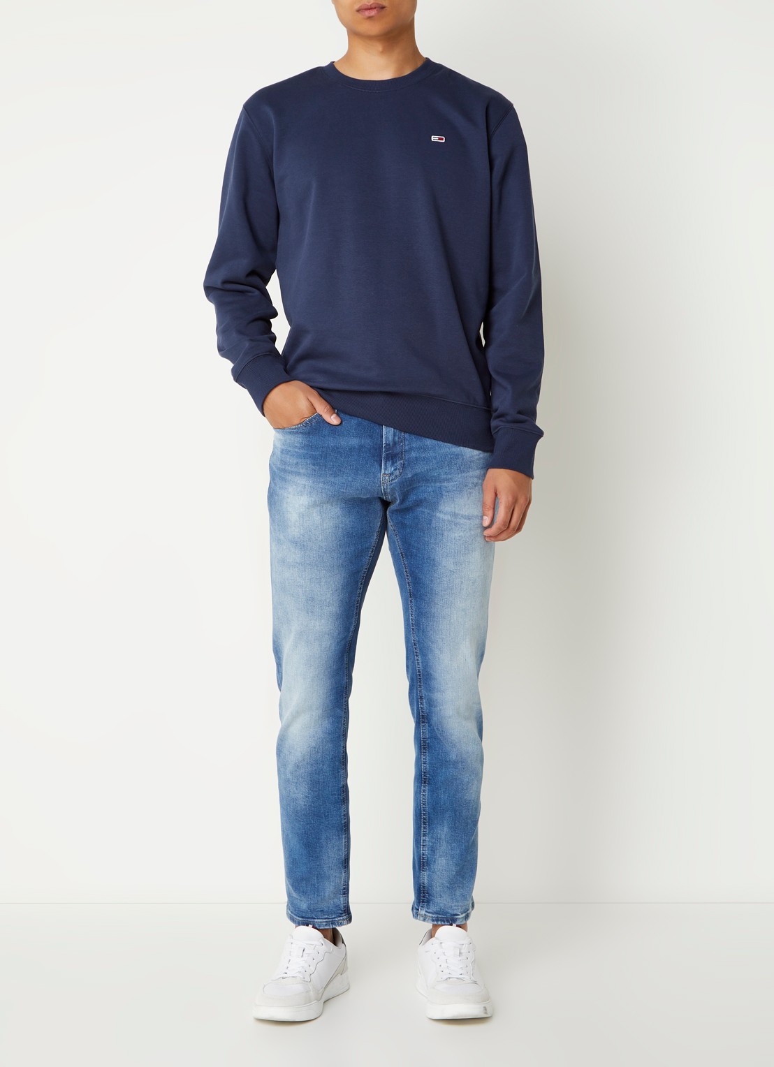 Tommy Hilfiger Scanton slim fit jeans met medium wassing - voorkant 4 jeans