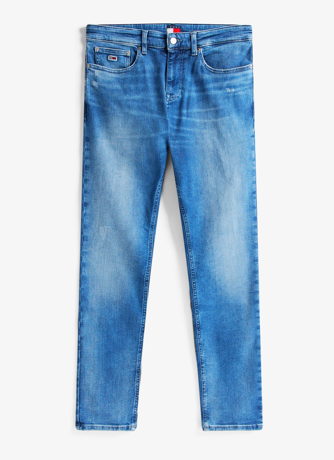 Tommy Hilfiger Scanton slim fit jeans met medium wassing - voorkant 4 indigo