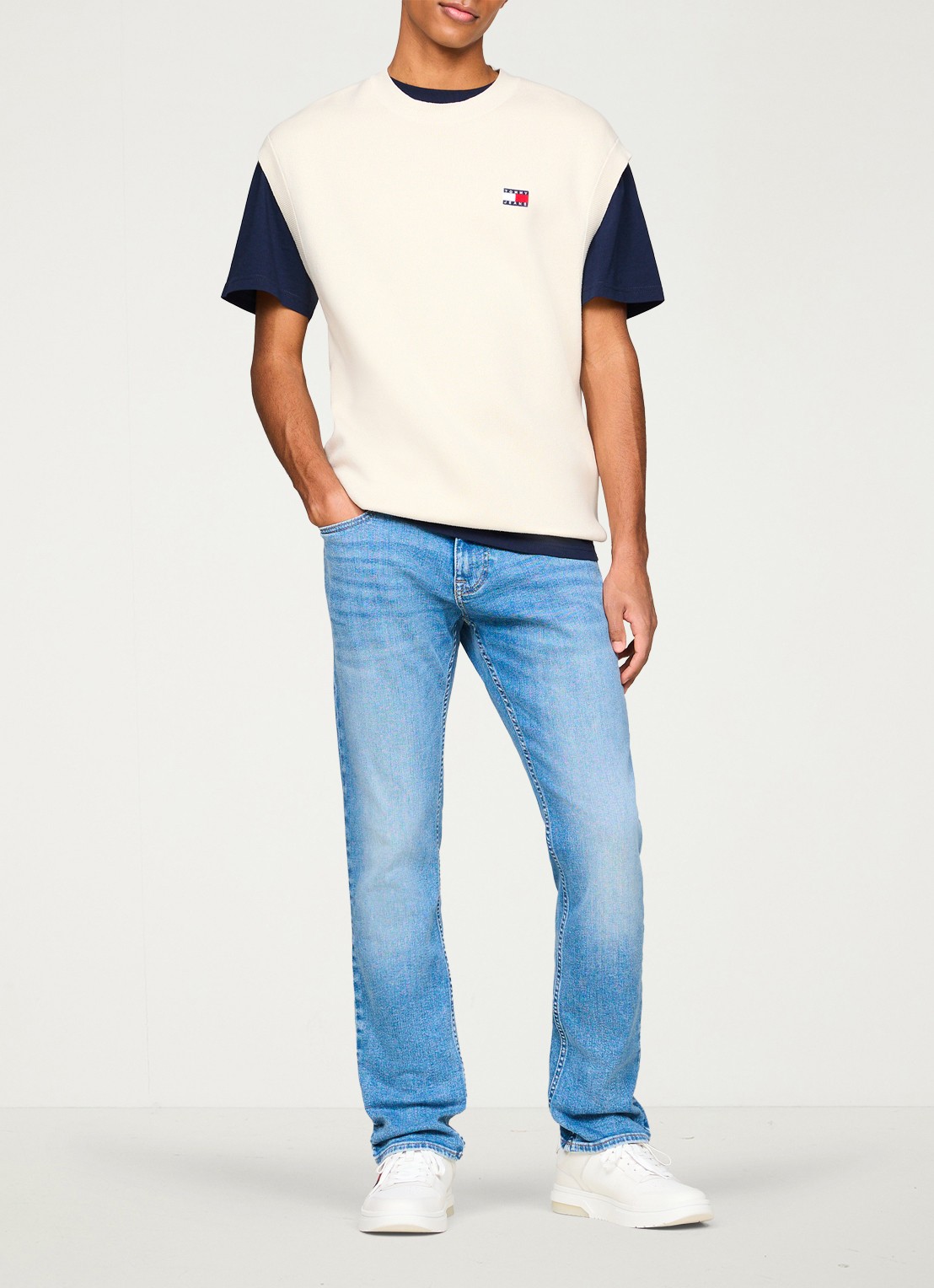 Tommy Hilfiger Scanton slim fit jeans met steekzakken - voorkant 4 indigo