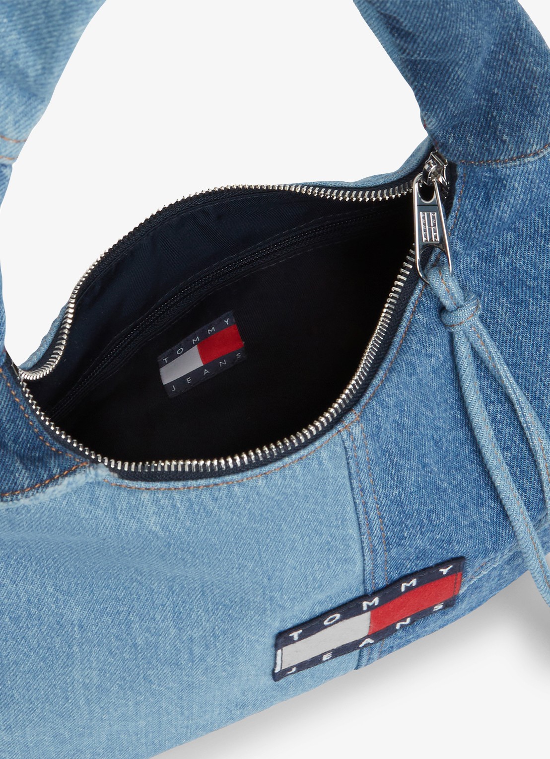 Tommy Hilfiger Schoudertas met logo - detail 2 denim