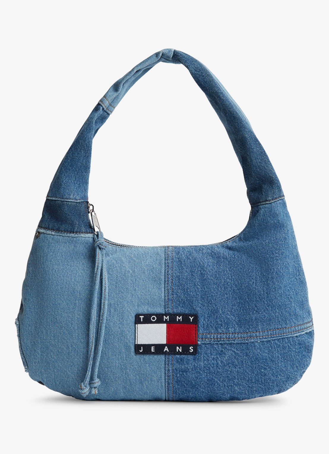 Tommy Hilfiger Schoudertas met logo - voorkant 4 denim