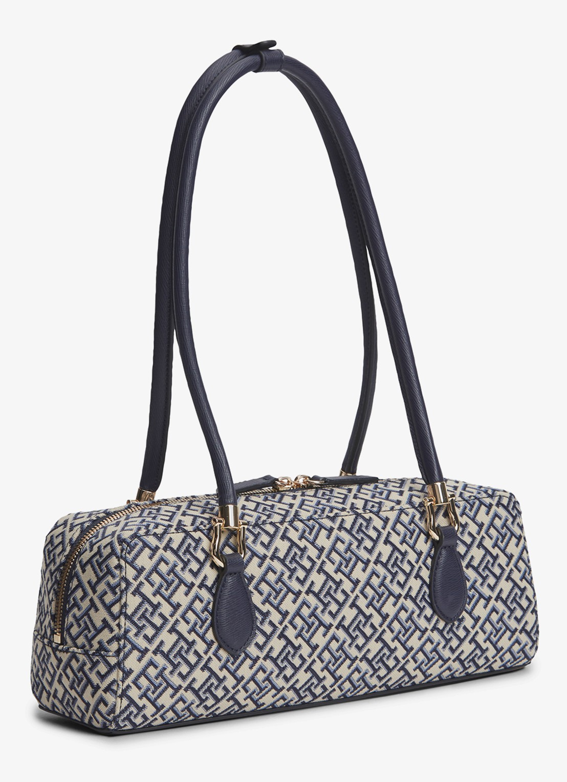 Tommy Hilfiger Schoudertas met logoprint - achterkant 5 donkerblauw