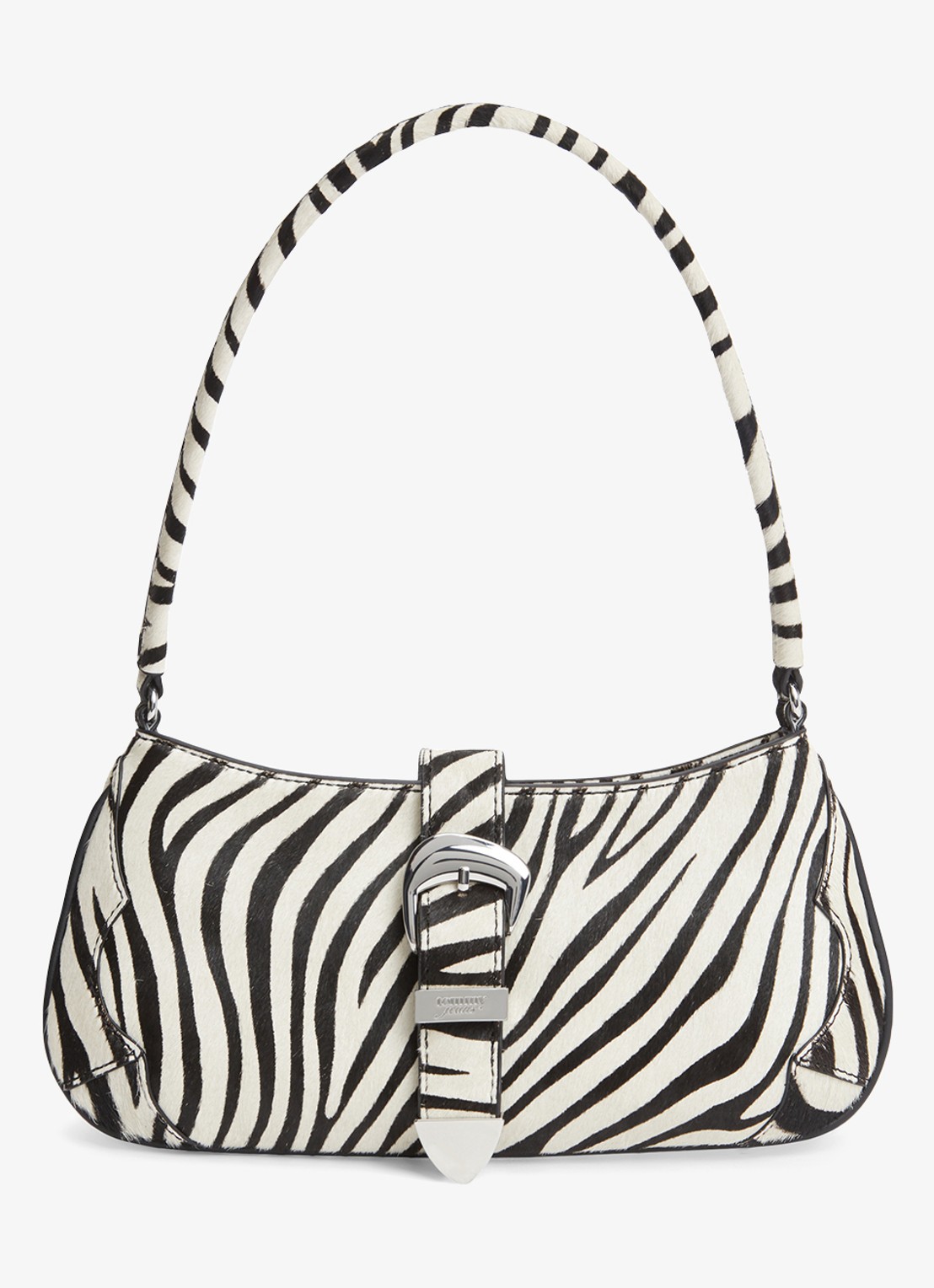 Tommy Hilfiger Schoudertas met zebraprint - voorkant wit
