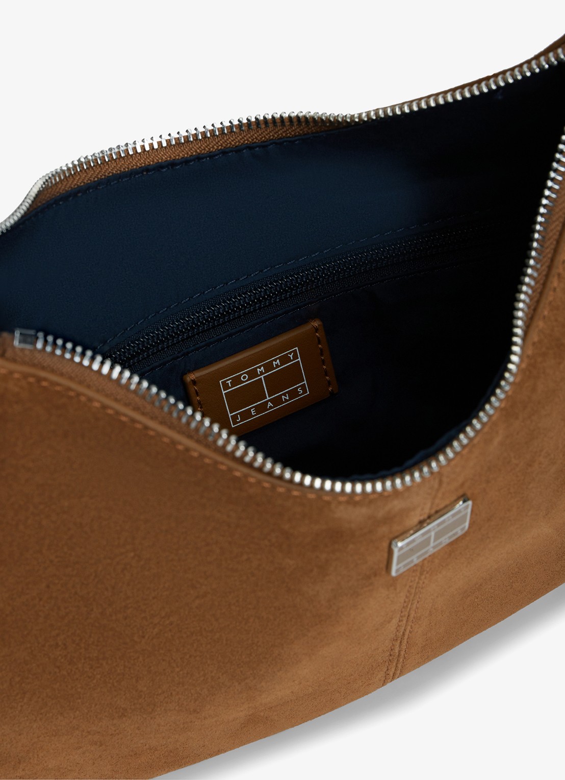 Tommy Hilfiger Schoudertas van leer - detail 4 lichtbruin