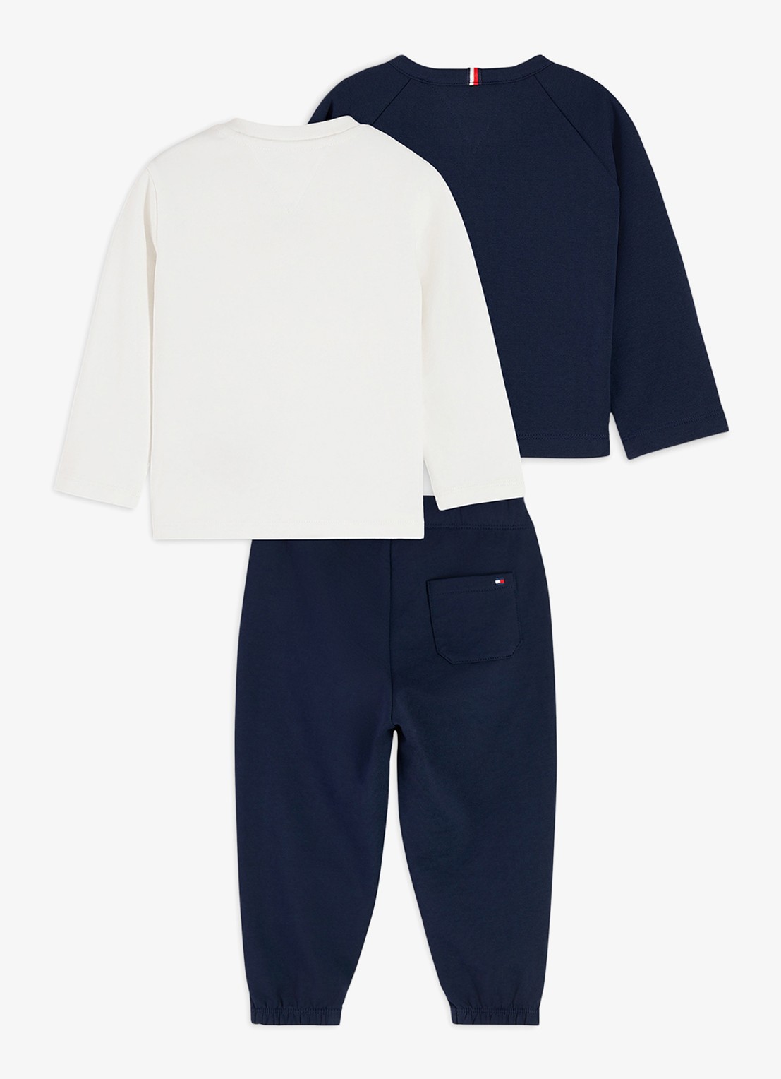 Tommy Hilfiger Set van joggingbroek met vest en longsleeve 3-delig - achterkant 4 donkerblauw