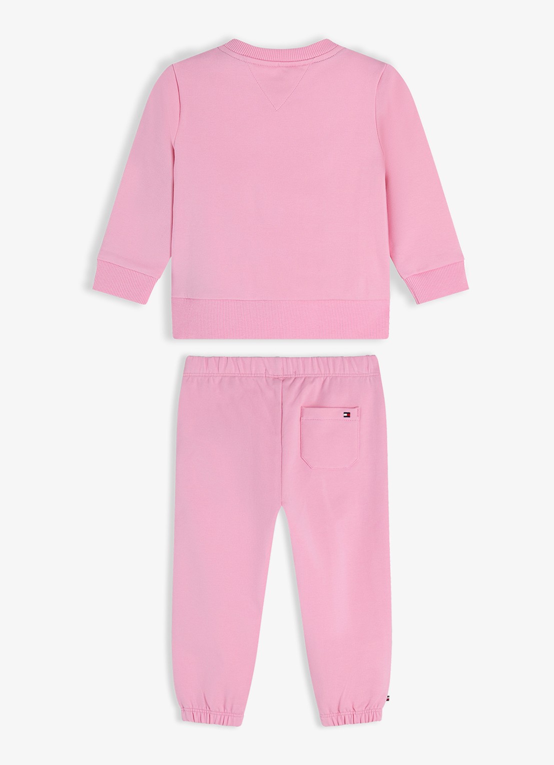 Tommy Hilfiger Set van sweater en joggingbroek met logo 2-delig - achterkant 3 lichtroze