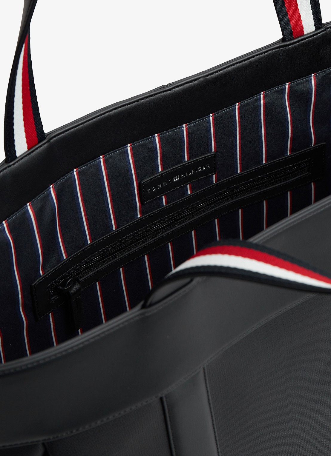 Tommy Hilfiger Shopper met logo - detail 3 diepzwart