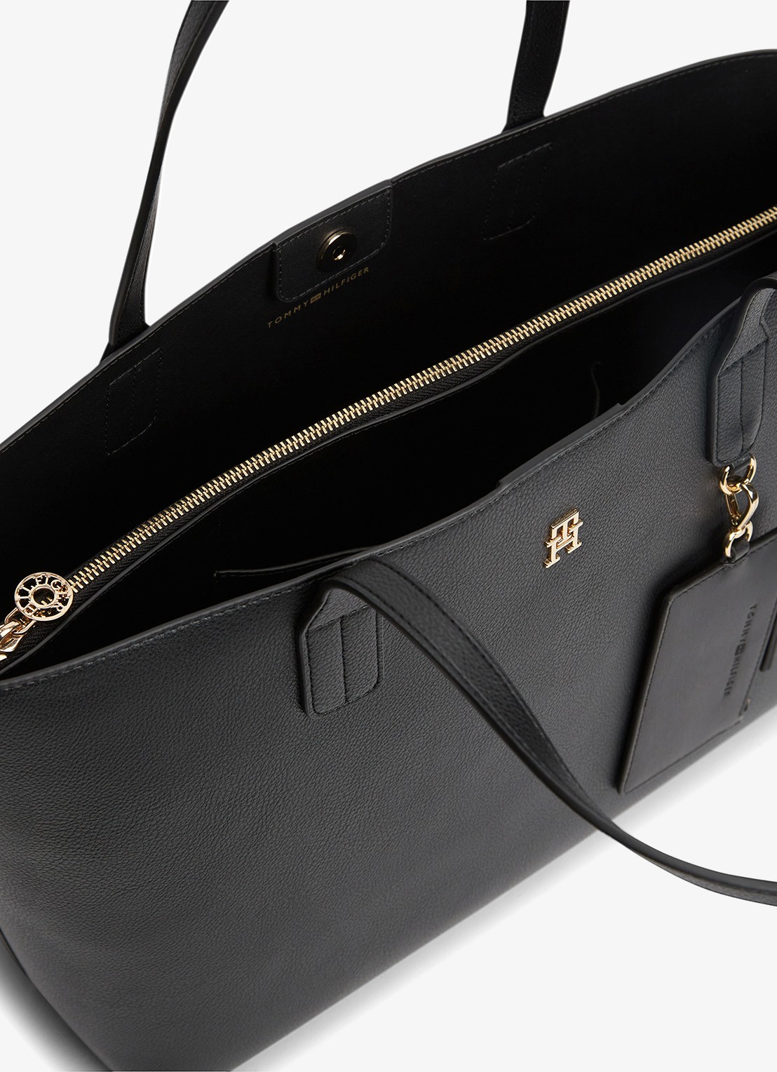 Tommy Hilfiger Shopper met tasbedel - detail 4 zwart