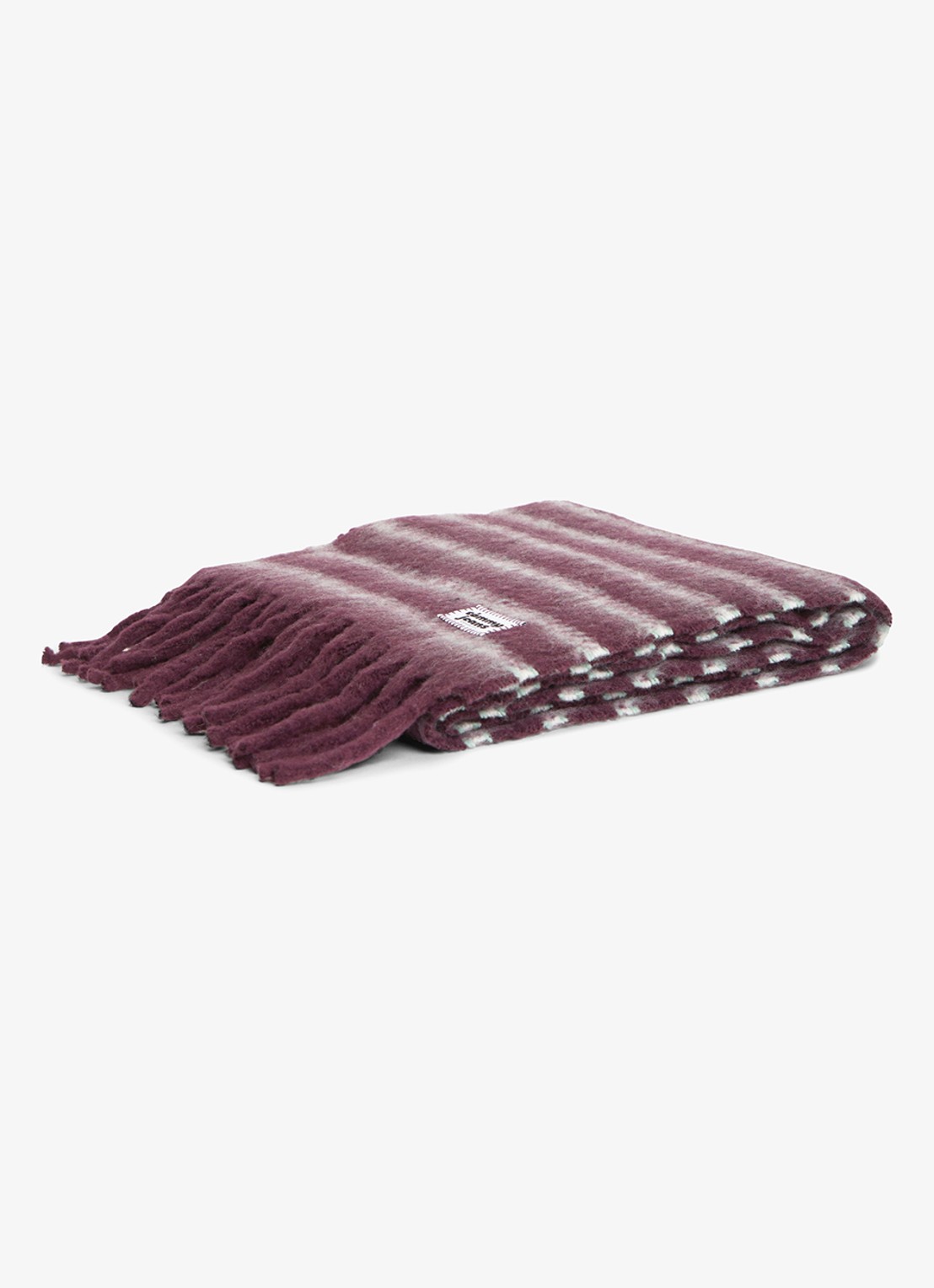 Tommy Hilfiger Sjaal in wolblend met franjes  - detail 4 rood