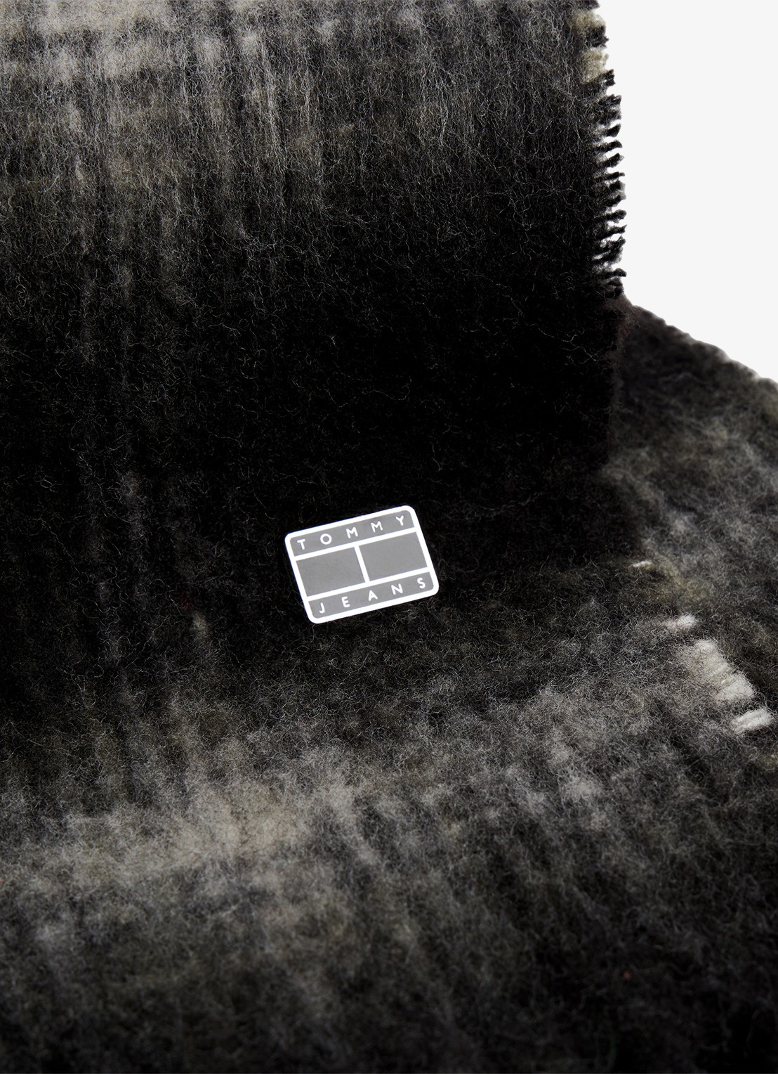 Tommy Hilfiger Sjaal met ruitdessin - detail 3 zwart
