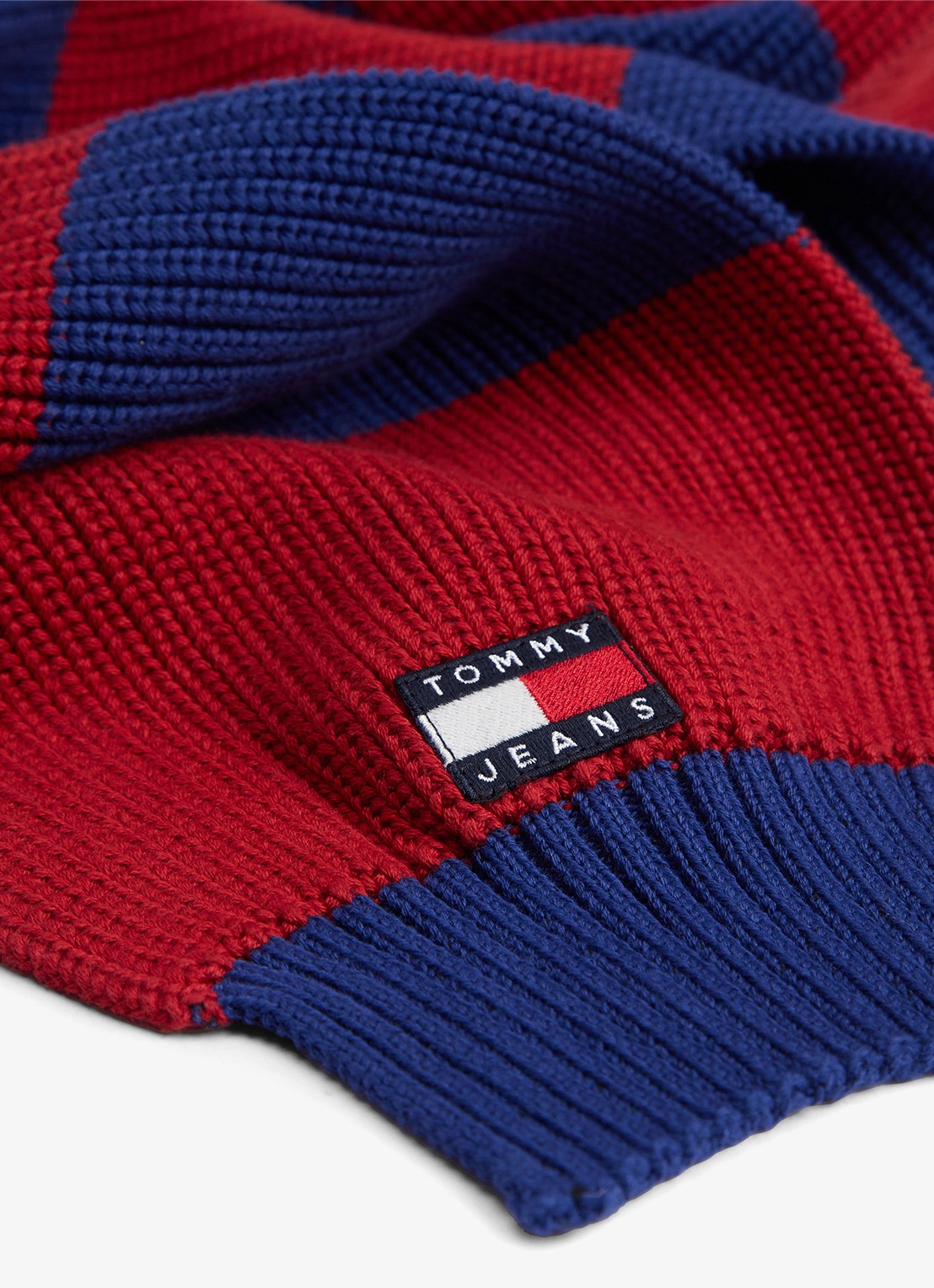 Tommy Hilfiger Sjaal met streepprint - detail 4 rood