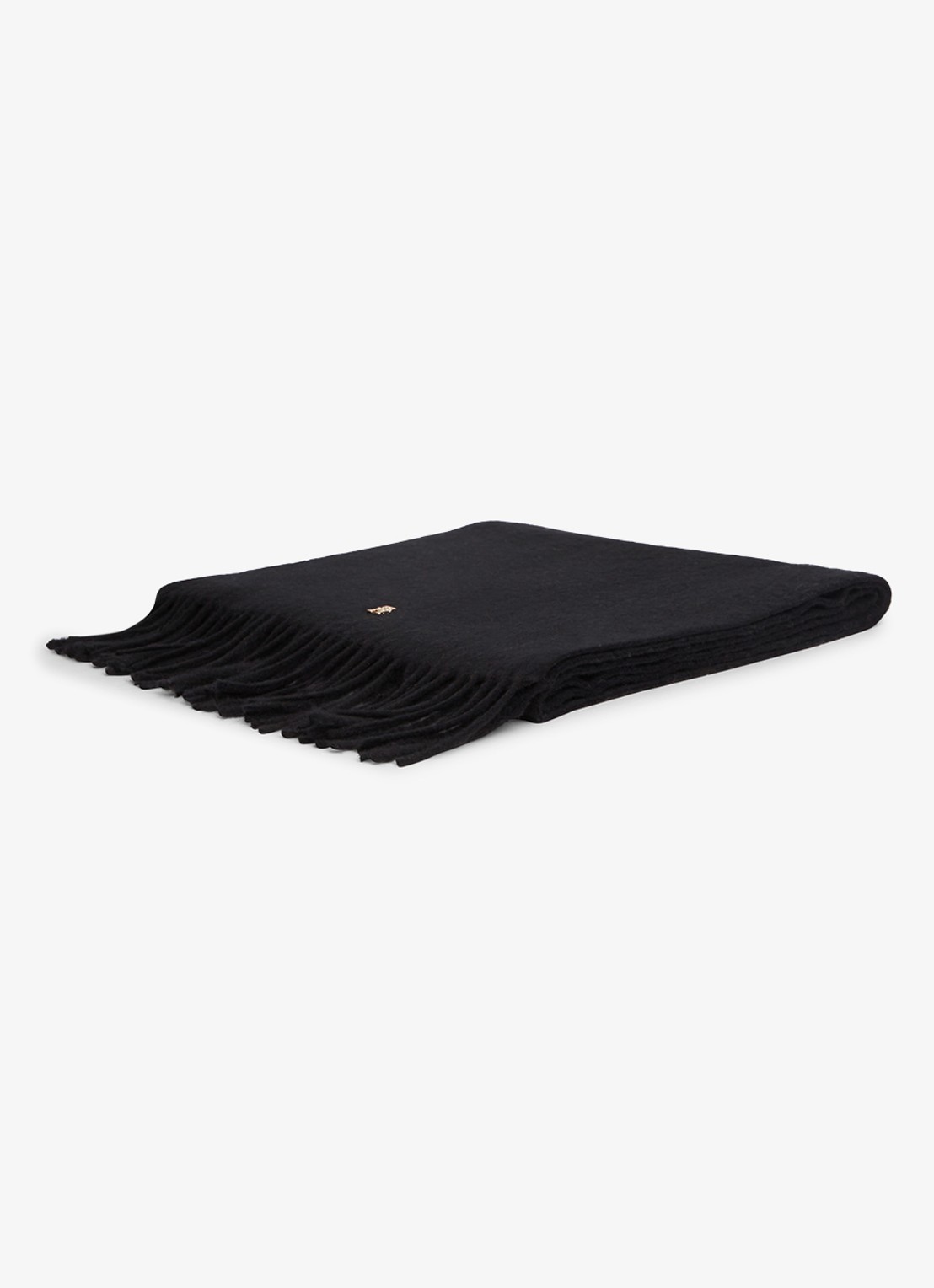 Tommy Hilfiger Sjaal van wol - detail 3 zwart
