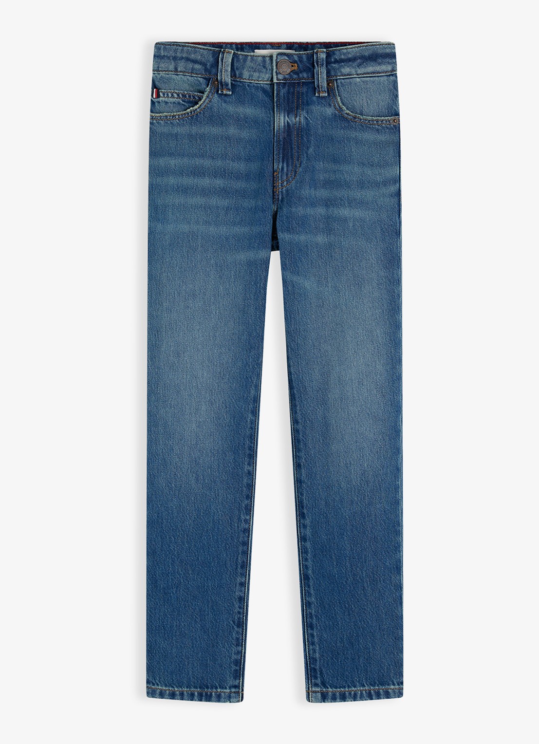 Tommy Hilfiger Skinny jeans met medium wassing - voorkant denim