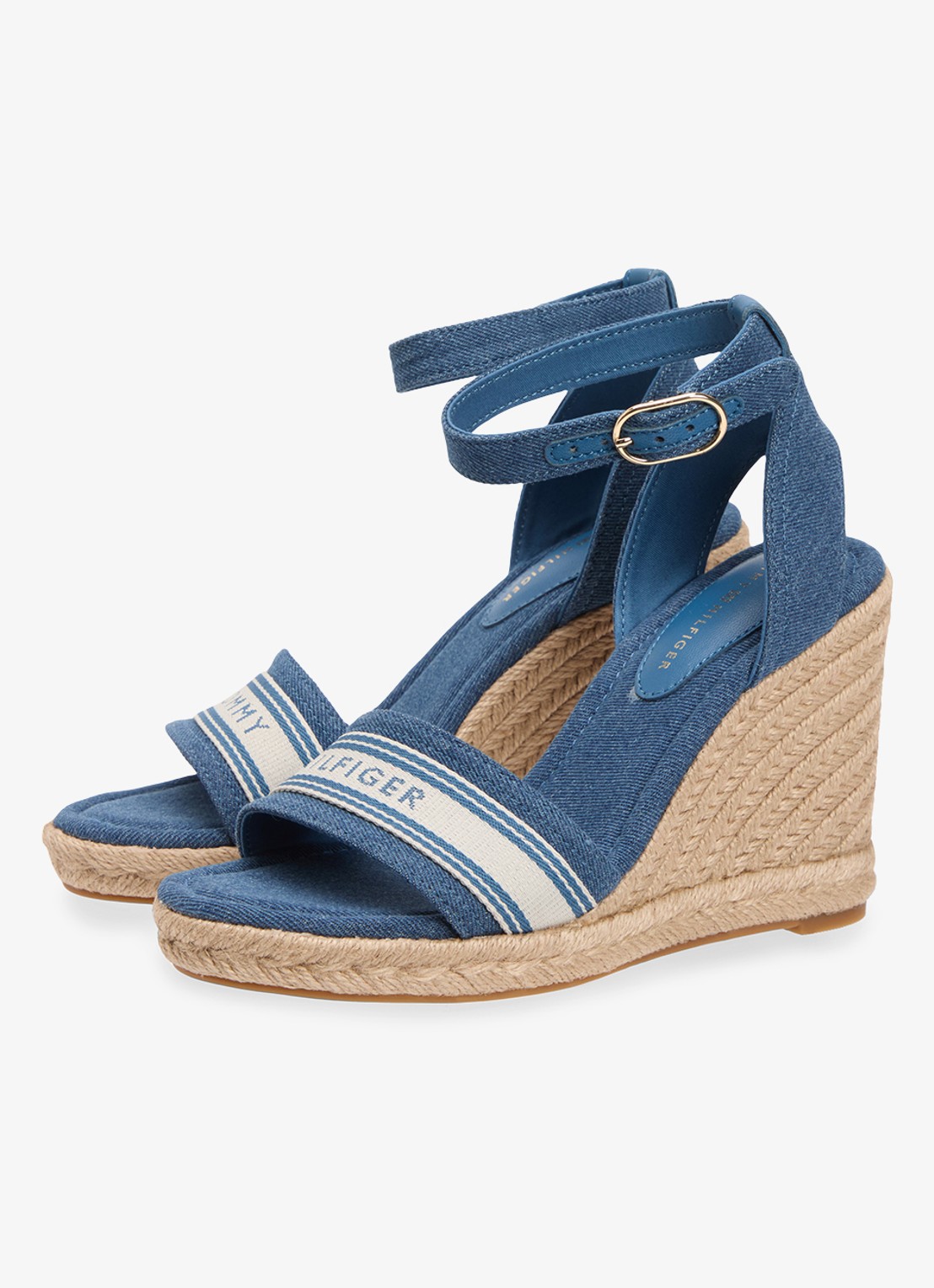 Tommy Hilfiger Sleehak met logo - voorkant 2 denim