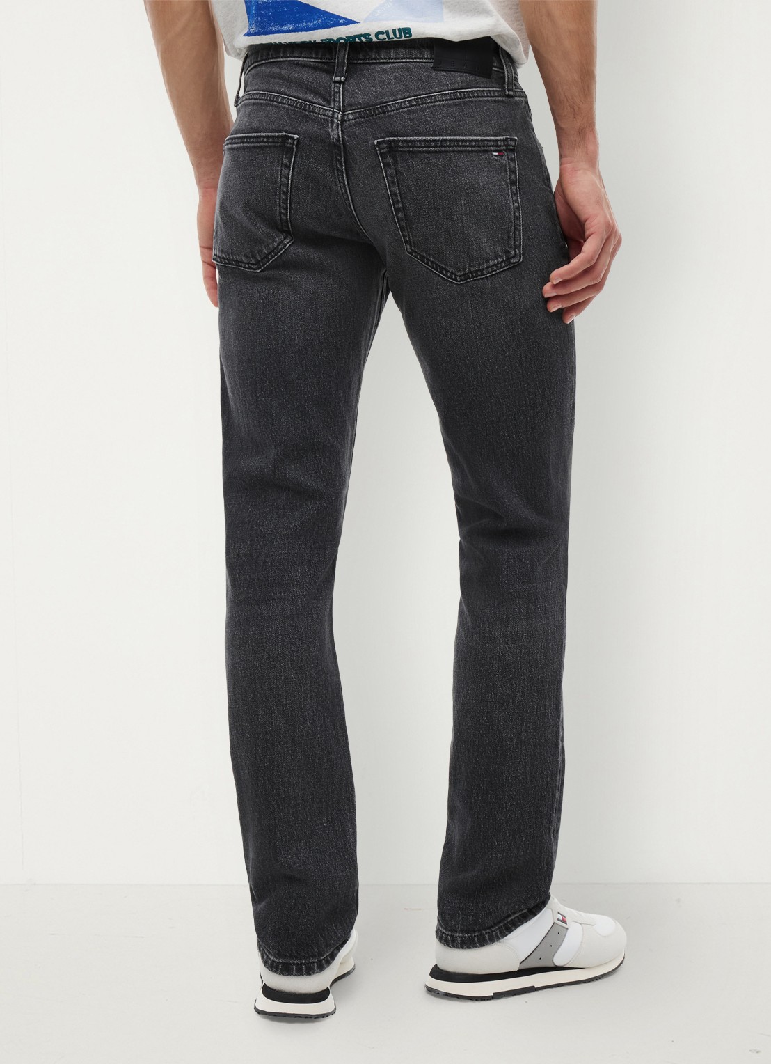 Tommy Hilfiger Slim fit jeans met gekleurde wassing - achterkant 3 zwart