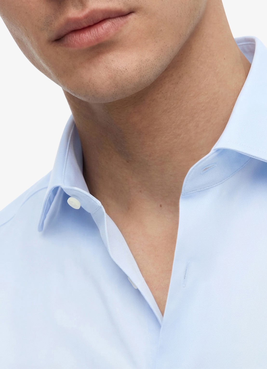 Tommy Hilfiger Slim fit overhemd met button down kraag - detail 5 lichtblauw