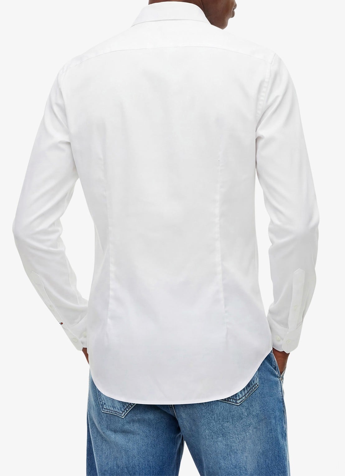 Tommy Hilfiger Slim fit overhemd met button down kraag - achterkant 3 wit