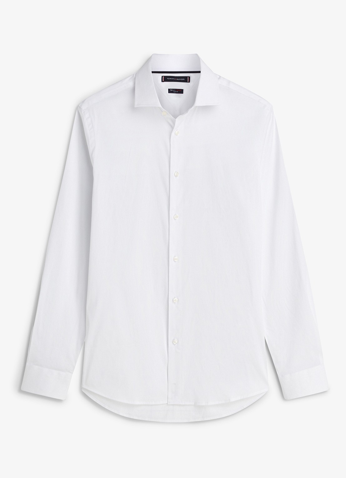 Tommy Hilfiger Slim fit overhemd met button down kraag - voorkant wit