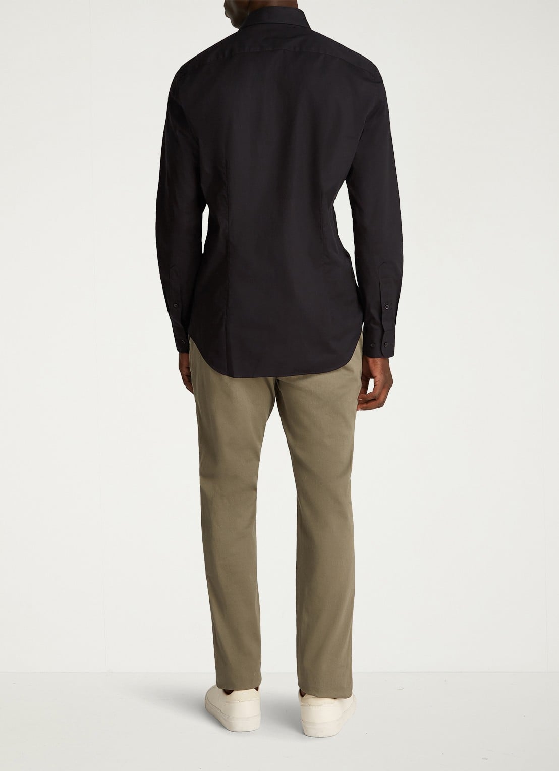 Tommy Hilfiger Slim fit overhemd met logo - achterkant zwart