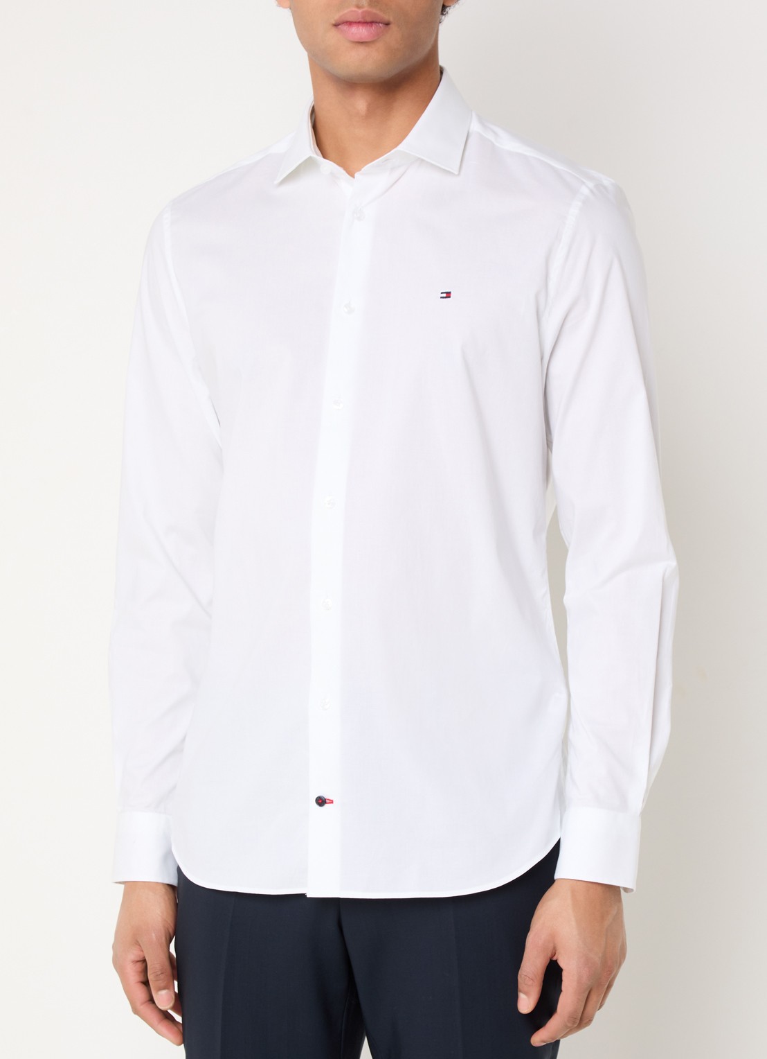 Tommy Hilfiger Slim fit overhemd met logo - detail 9 wit