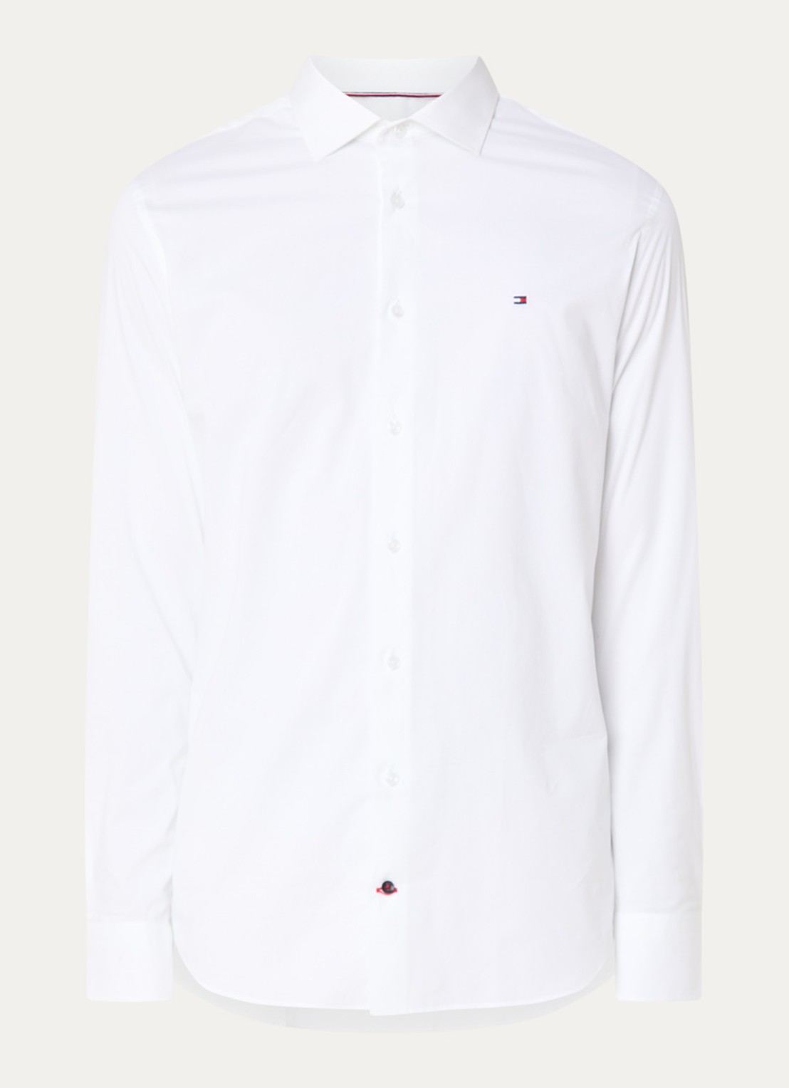 Tommy Hilfiger Slim fit overhemd met logo - voorkant 5 wit