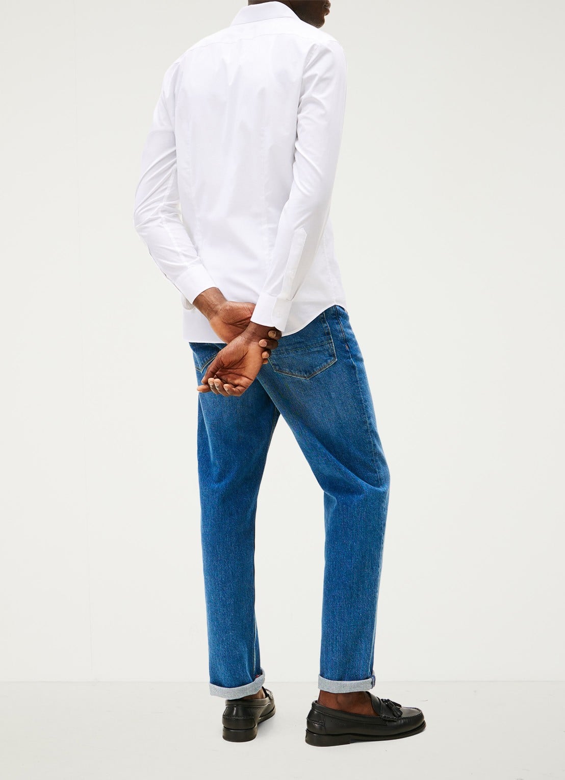 Tommy Hilfiger Slim fit overhemd met logo - achterkant 3 wit