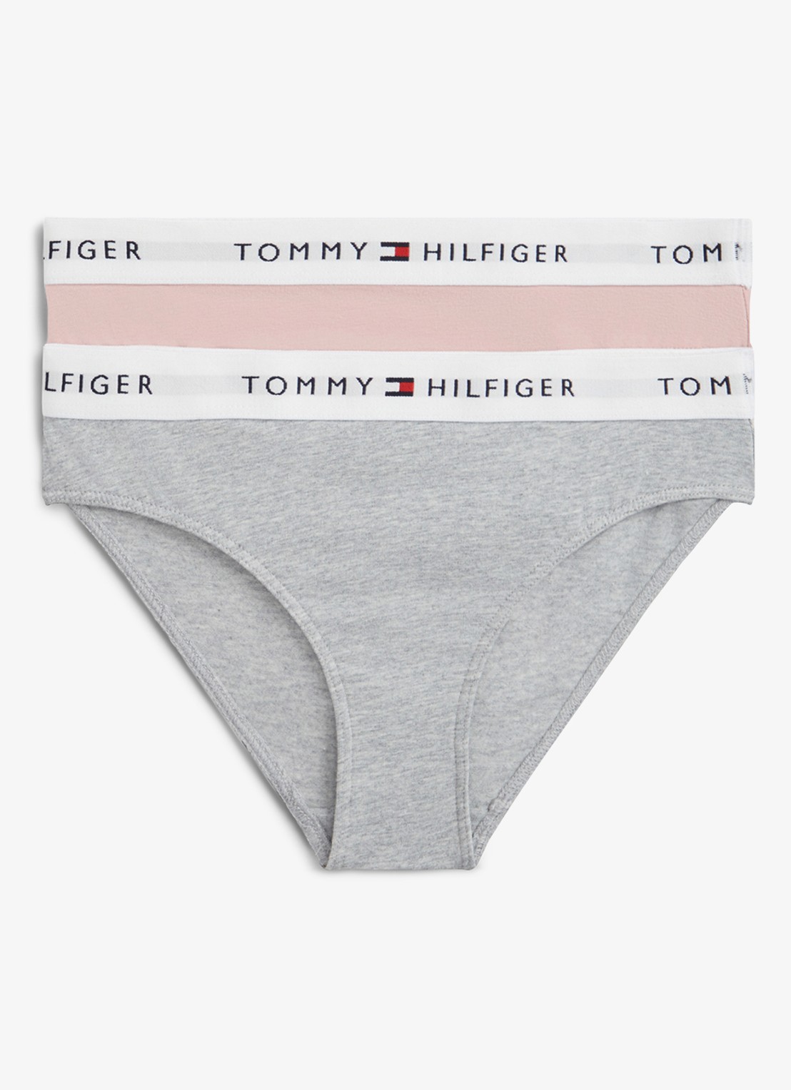 Tommy Hilfiger Slip met logoband in 2-pack - voorkant roze