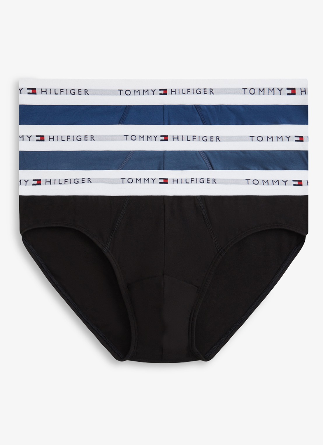 Tommy Hilfiger Slip met logoband in 3-pack - voorkant multicolor