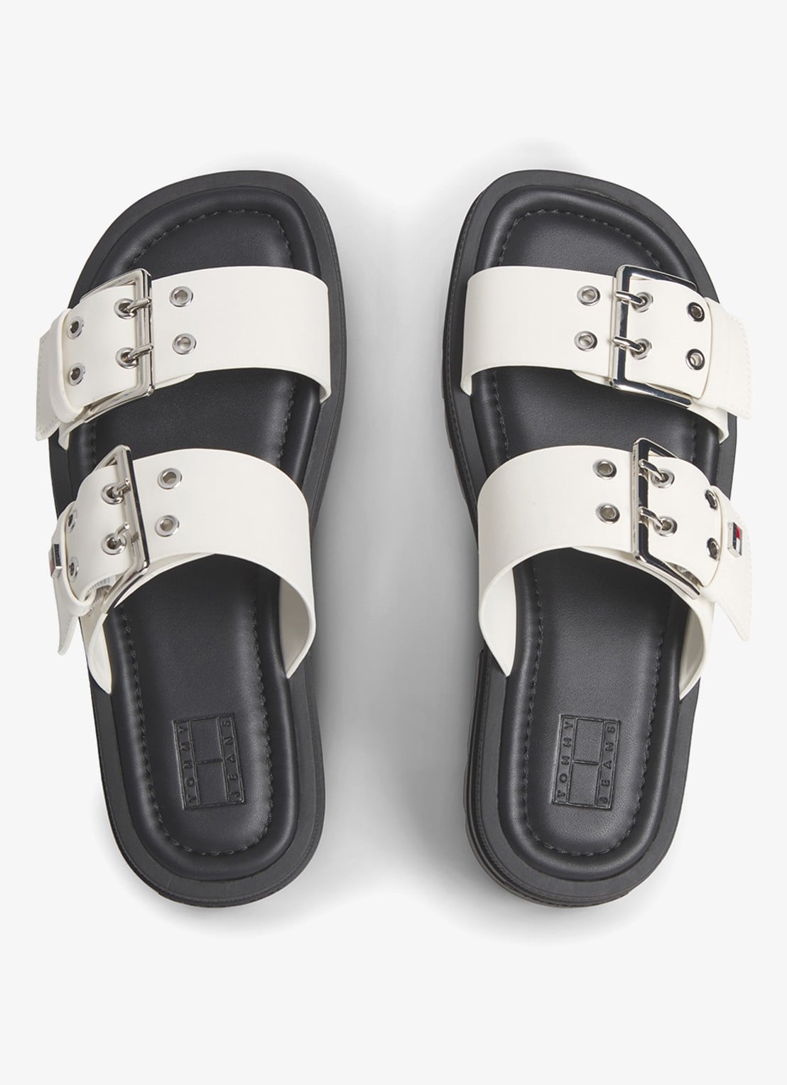 Tommy Hilfiger Slipper met gespdetail - detail 2 ivoor