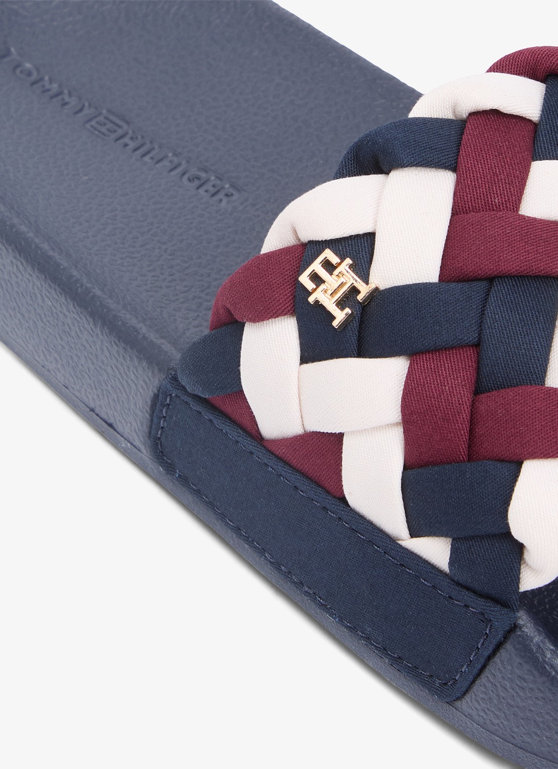 Tommy Hilfiger Slipper met gevlochten details en logo - detail 5 multicolor