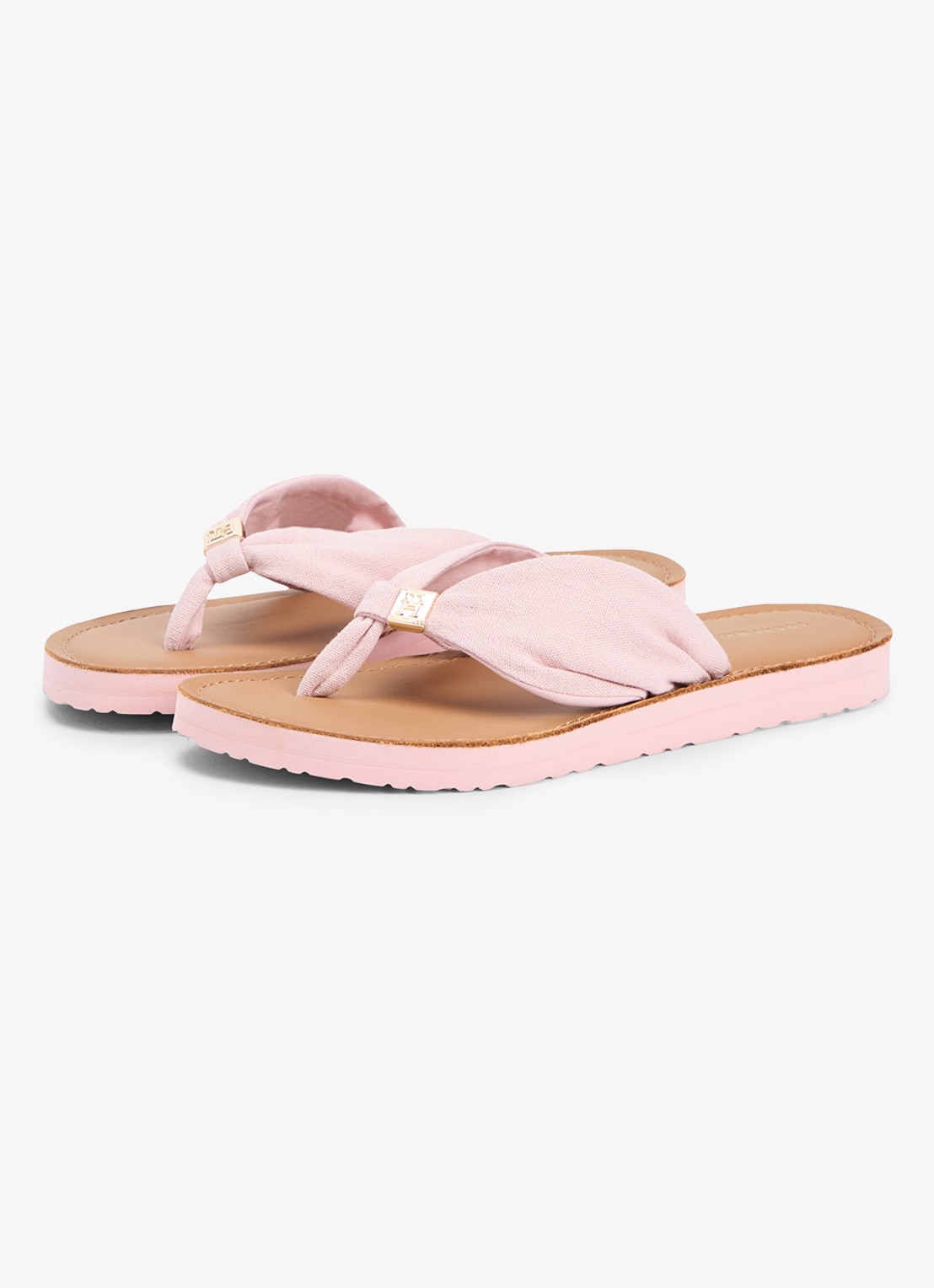 Tommy Hilfiger Slipper met logo - voorkant 5 rood