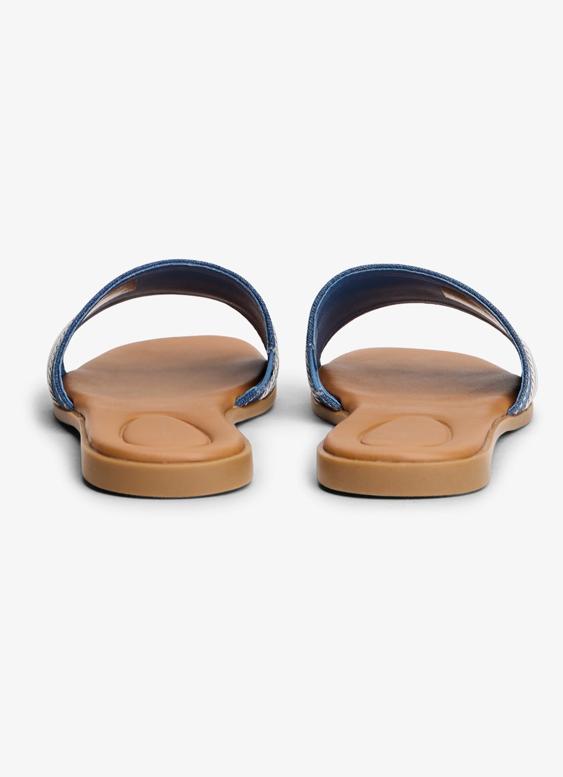 Tommy Hilfiger Slipper met logo - achterkant 6 blauw