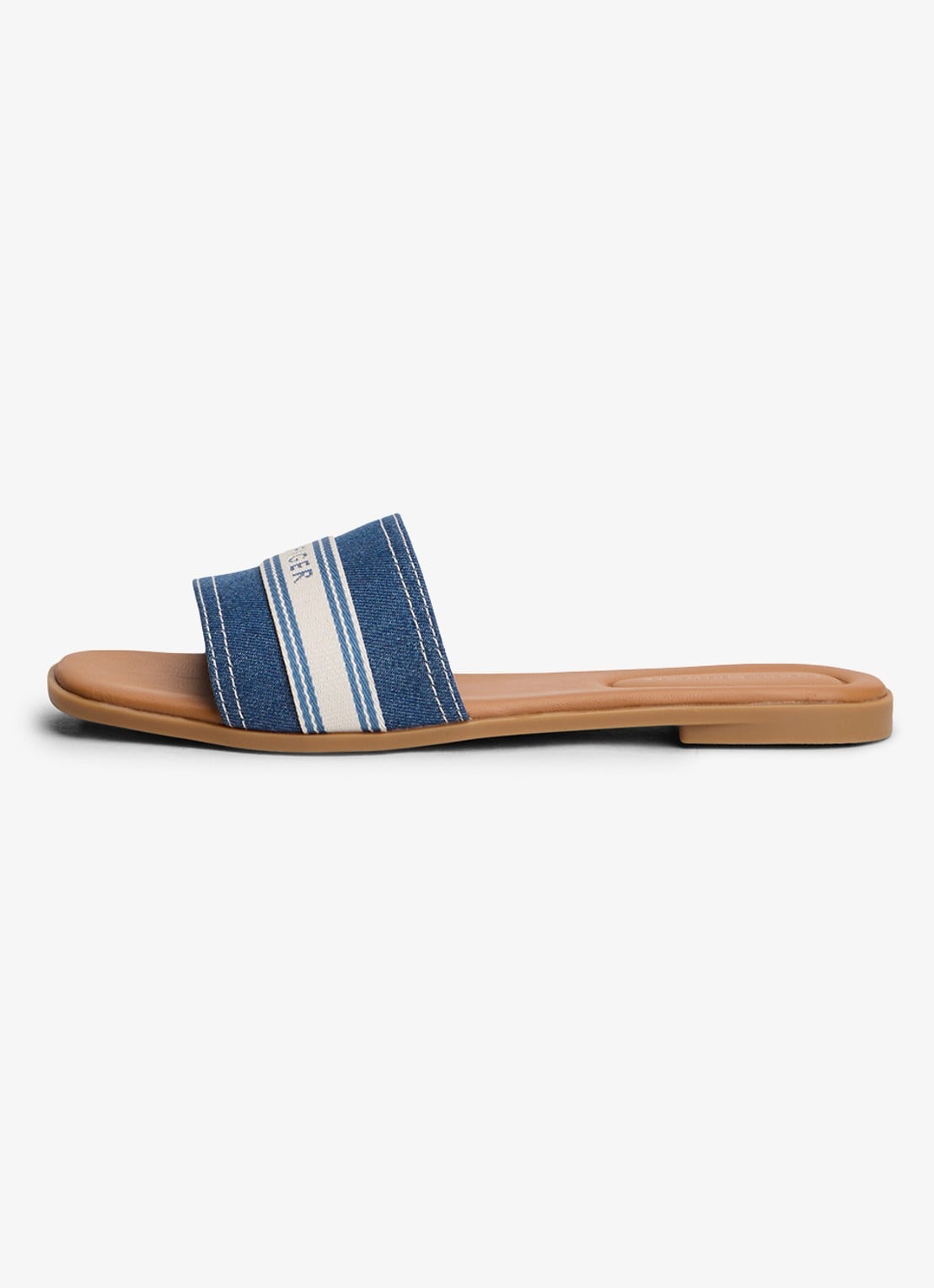 Tommy Hilfiger Slipper met logo - voorkant 4 blauw