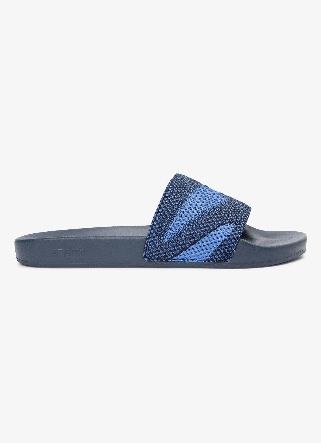 Tommy Hilfiger Slipper met logo - voorkant 2 donkerblauw
