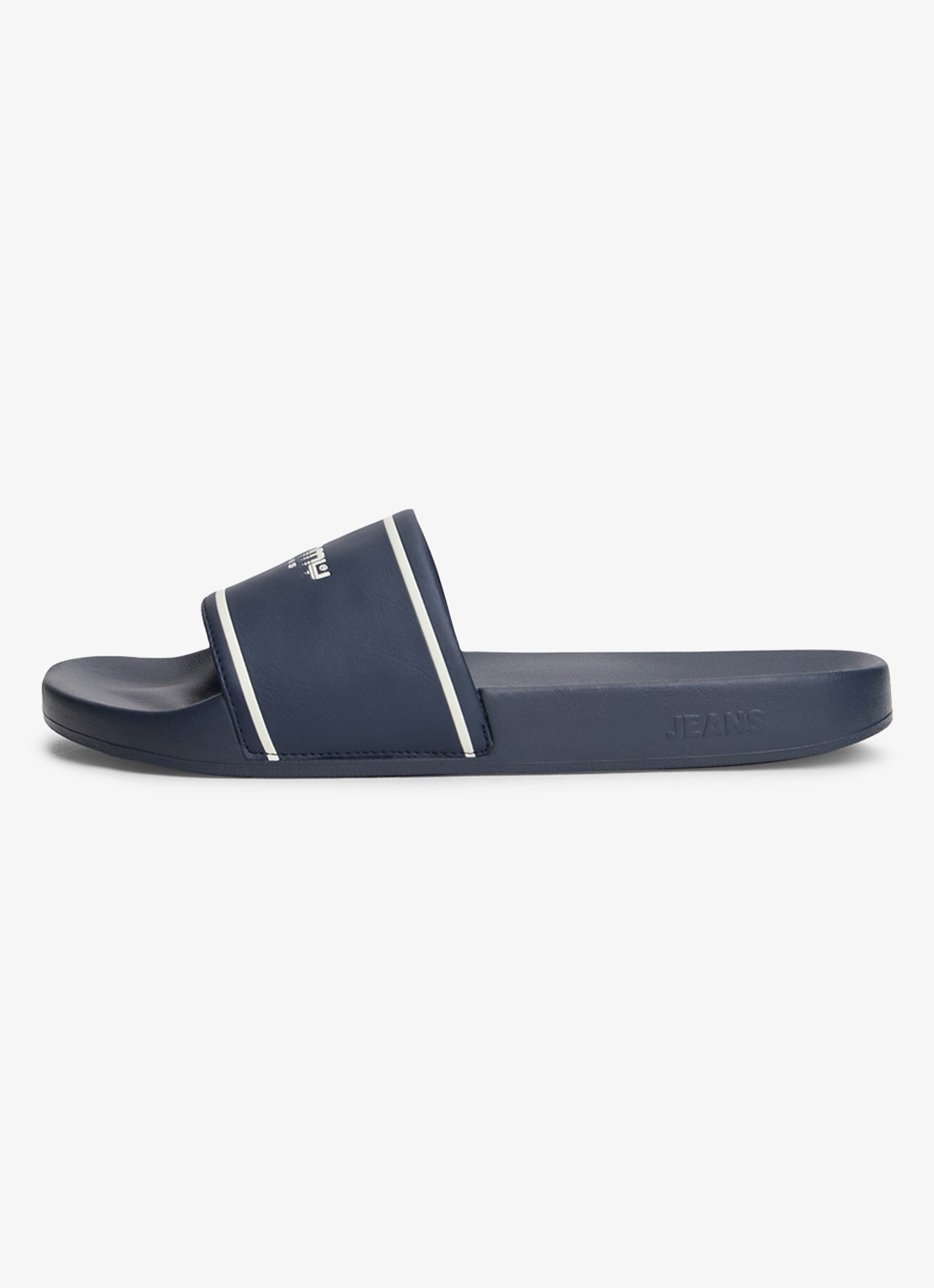 Tommy Hilfiger Slipper met logo - voorkant 5 donkerblauw