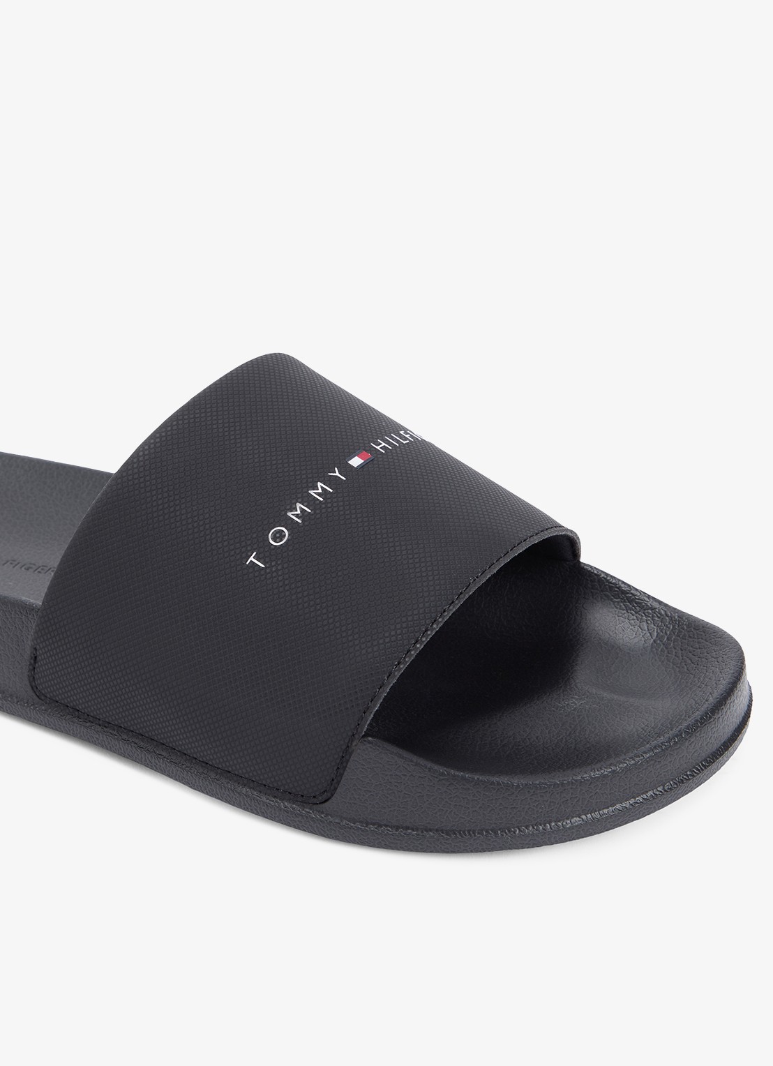 Tommy Hilfiger Slipper met logo - detail 5 zwart