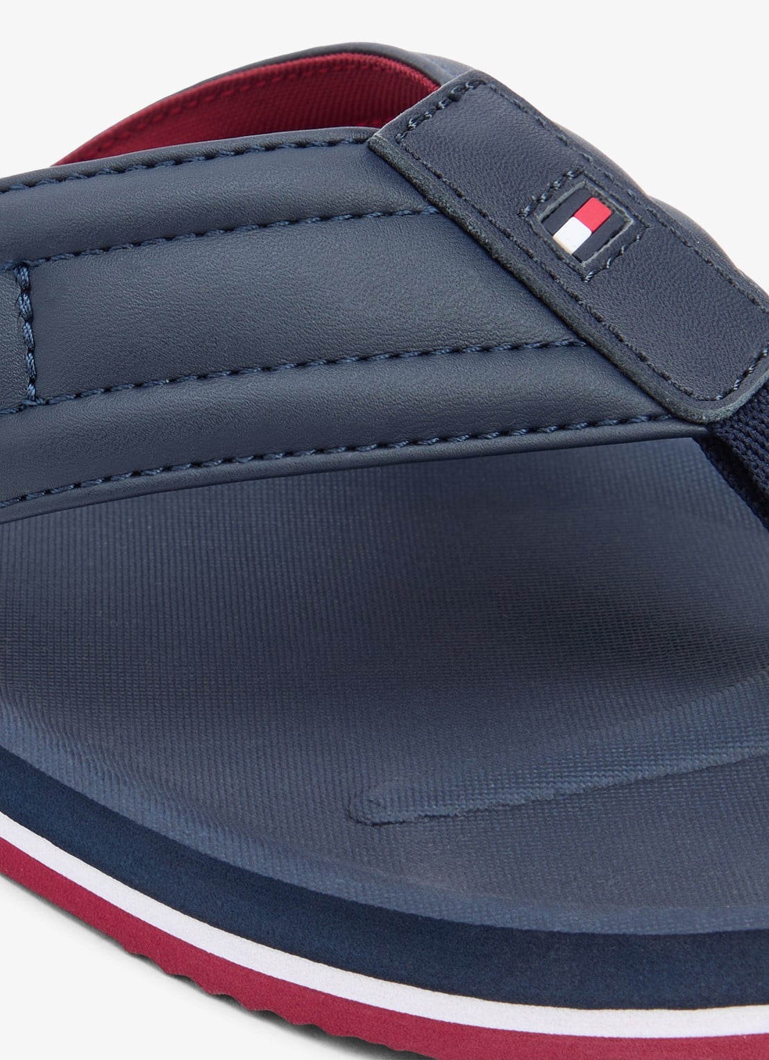 Tommy Hilfiger Slipper met logo - detail 6 donkerblauw