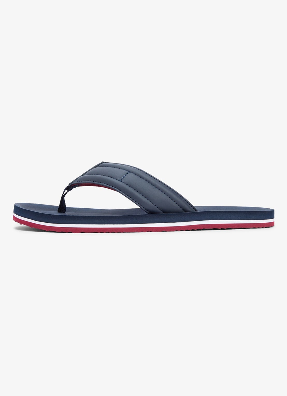 Tommy Hilfiger Slipper met logo - voorkant donkerblauw