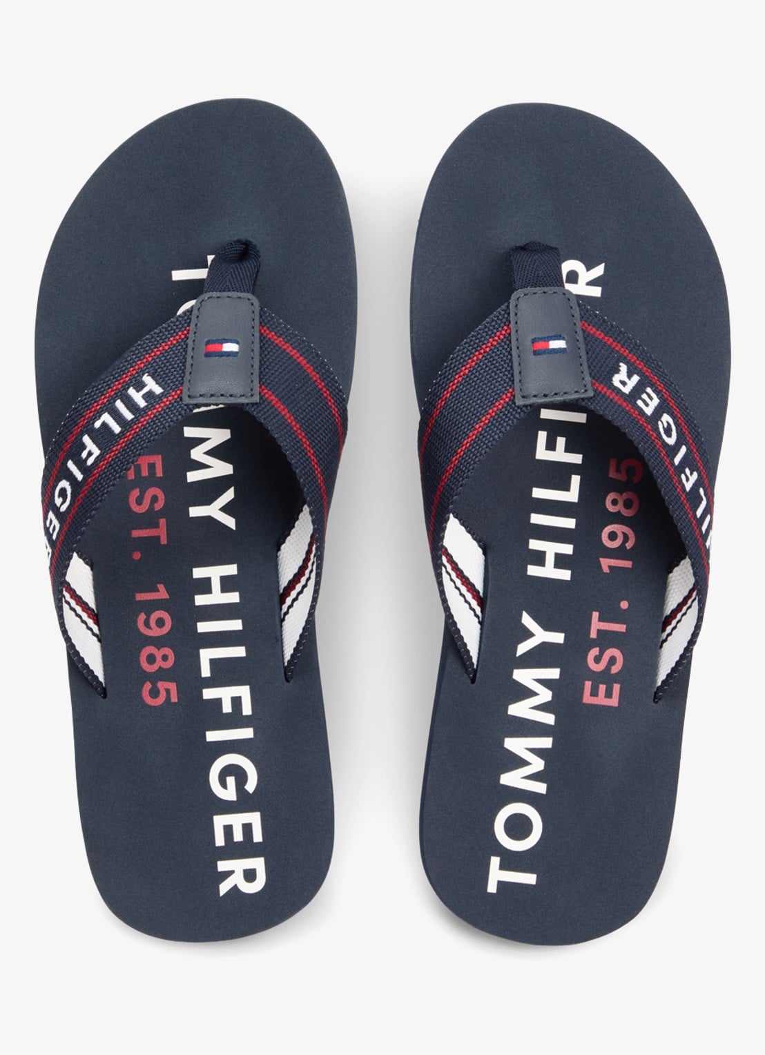 Tommy Hilfiger Slipper met logo - detail 4 lichtblauw