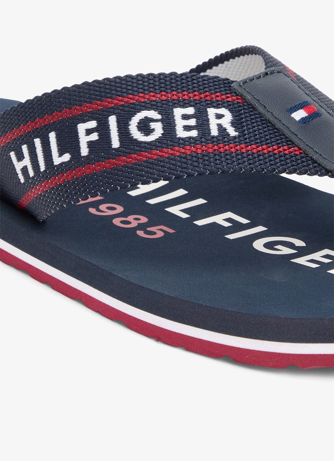 Tommy Hilfiger Slipper met logo - detail 6 lichtblauw