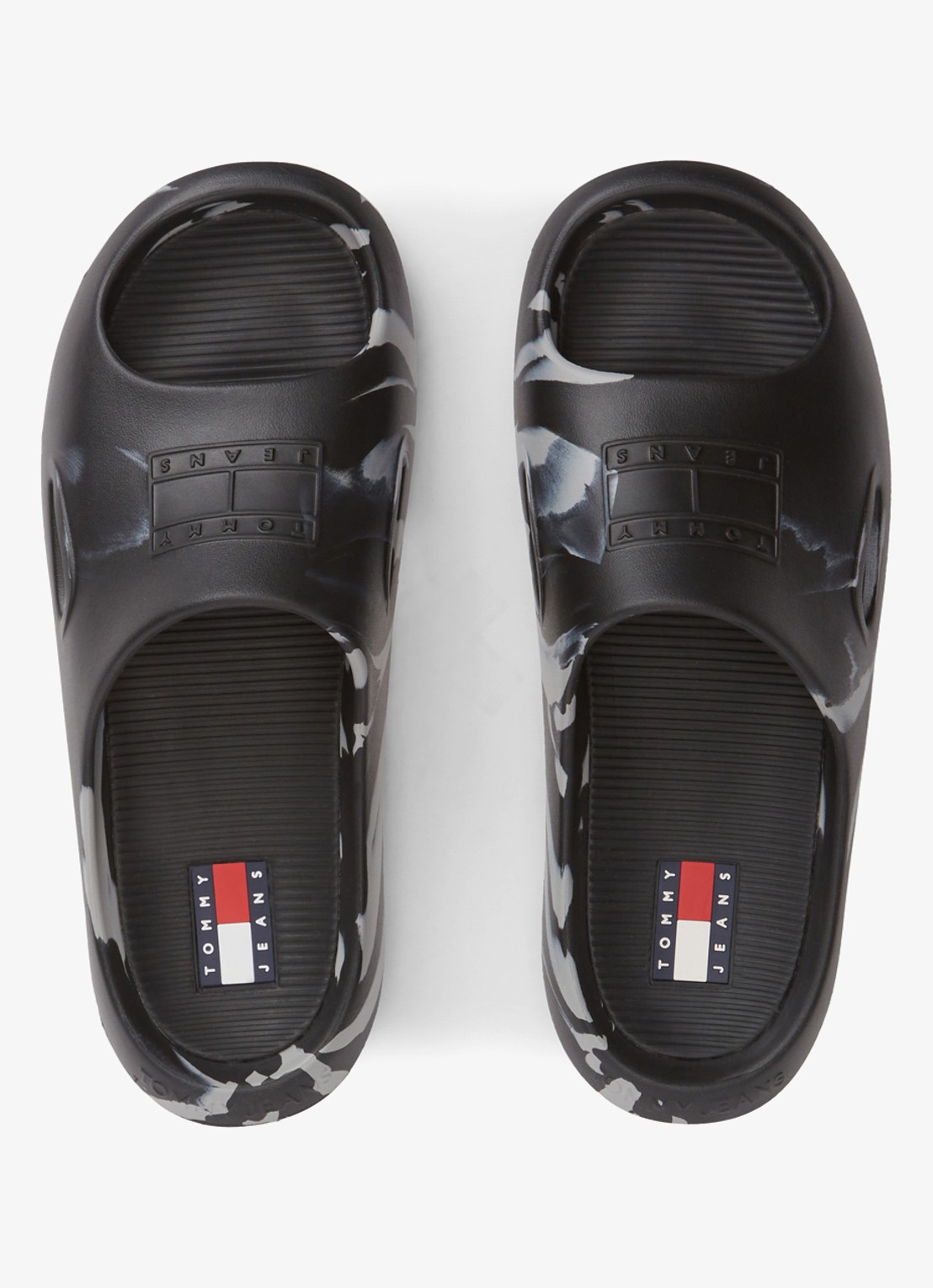 Tommy Hilfiger Slipper met logo - voorkant 6 zwart