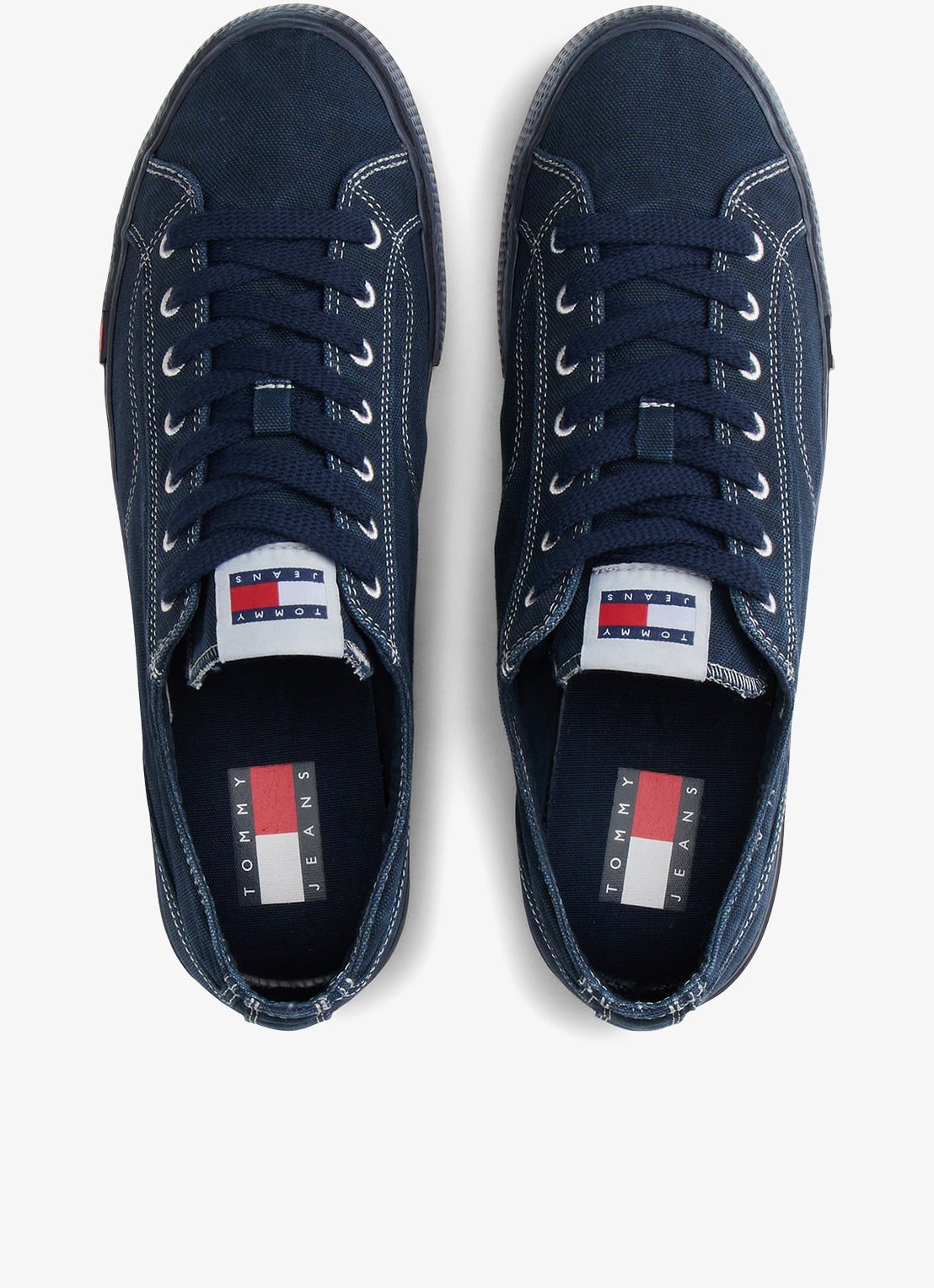 Tommy Hilfiger Sneaker met doorgestikte details - detail 4 donkerblauw