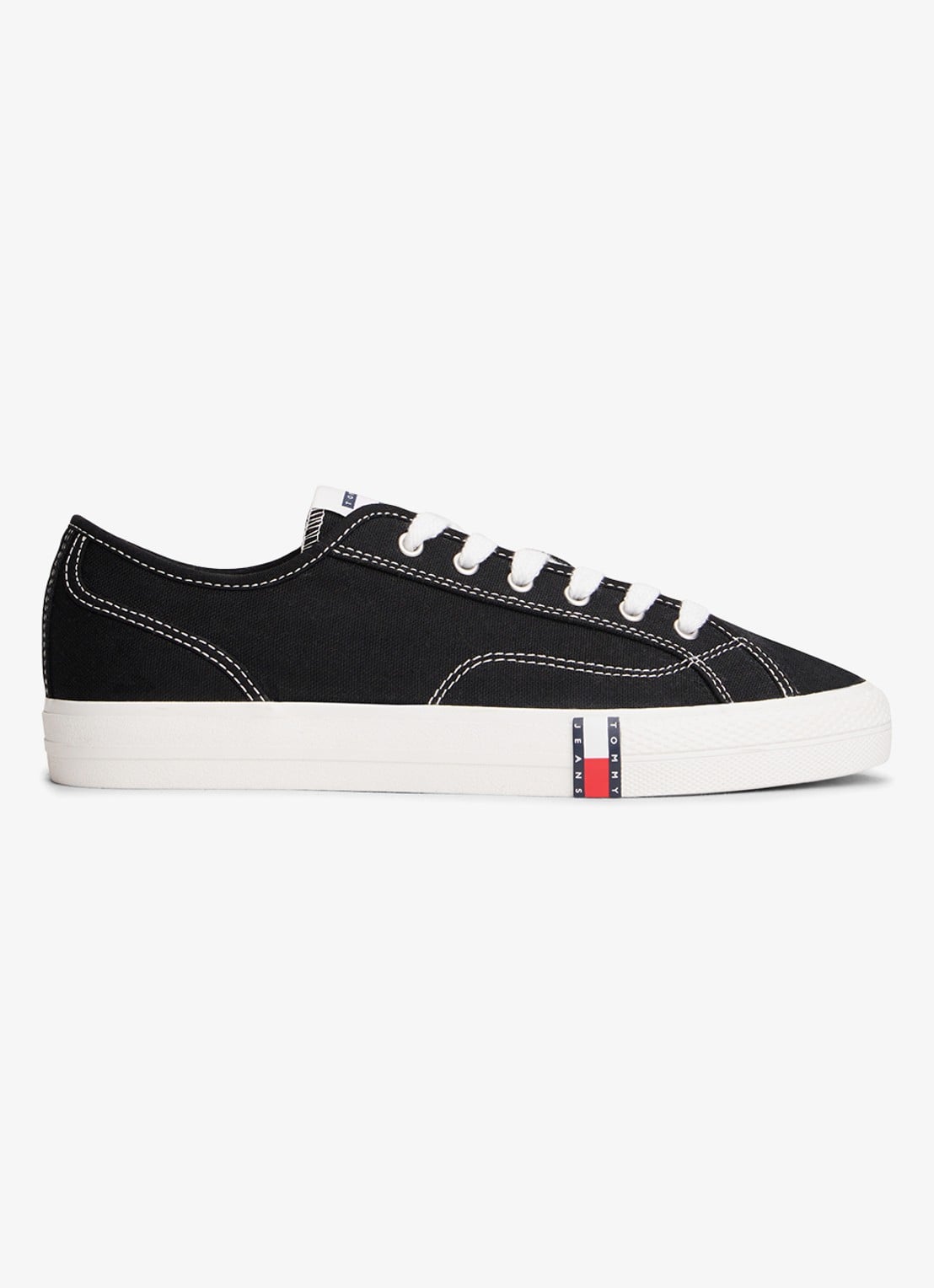 Tommy Hilfiger Sneaker met logo - voorkant zwart
