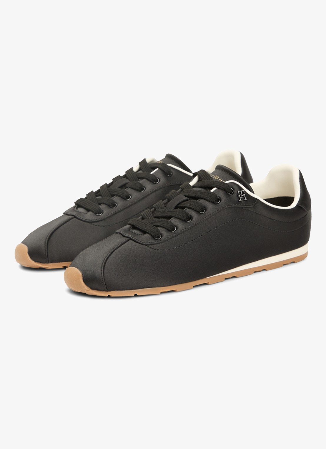 Tommy Hilfiger Sneaker met logo - voorkant 3 zwart