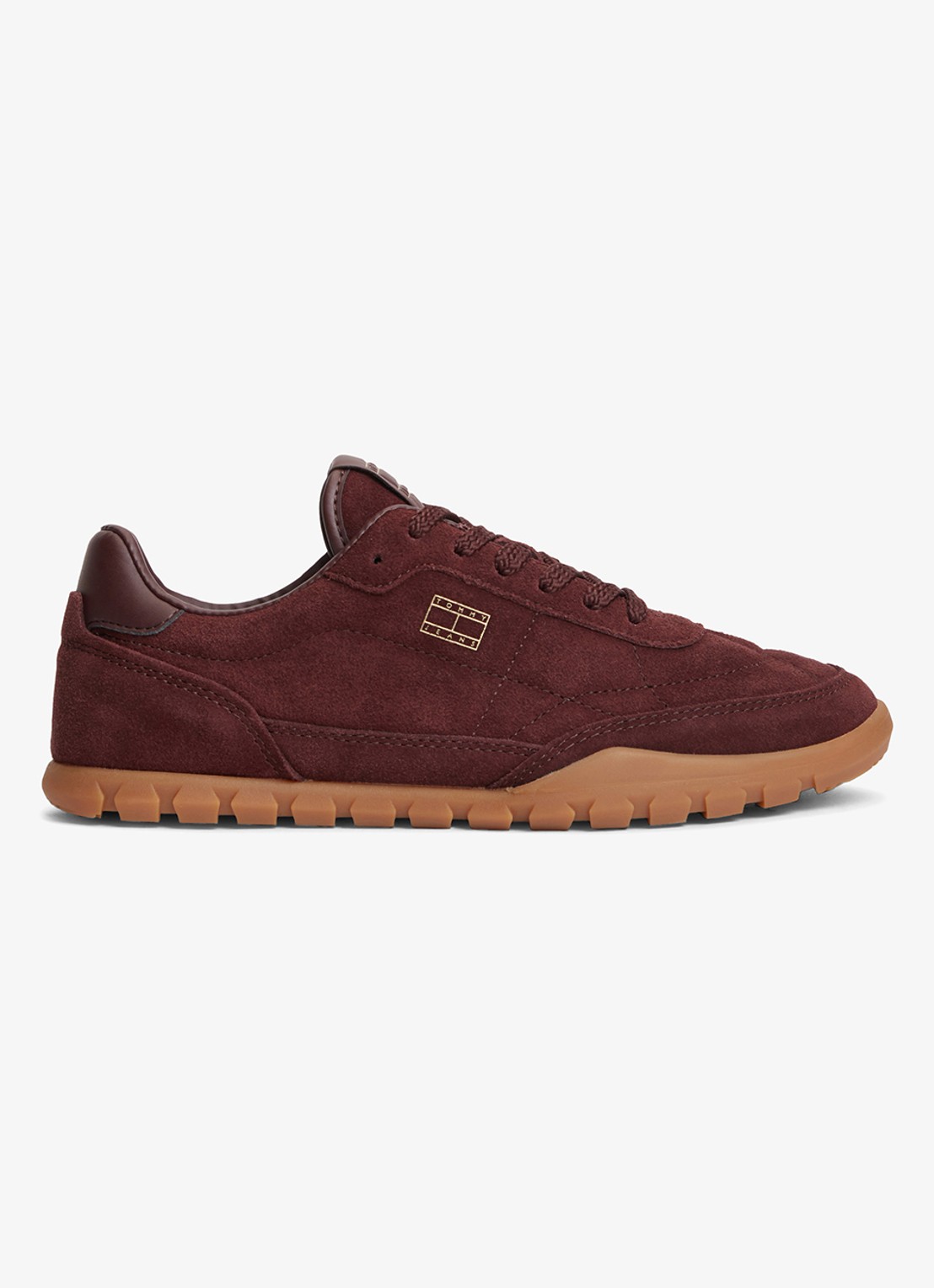 Tommy Hilfiger Sneaker met logo - voorkant 6 bordeauxrood