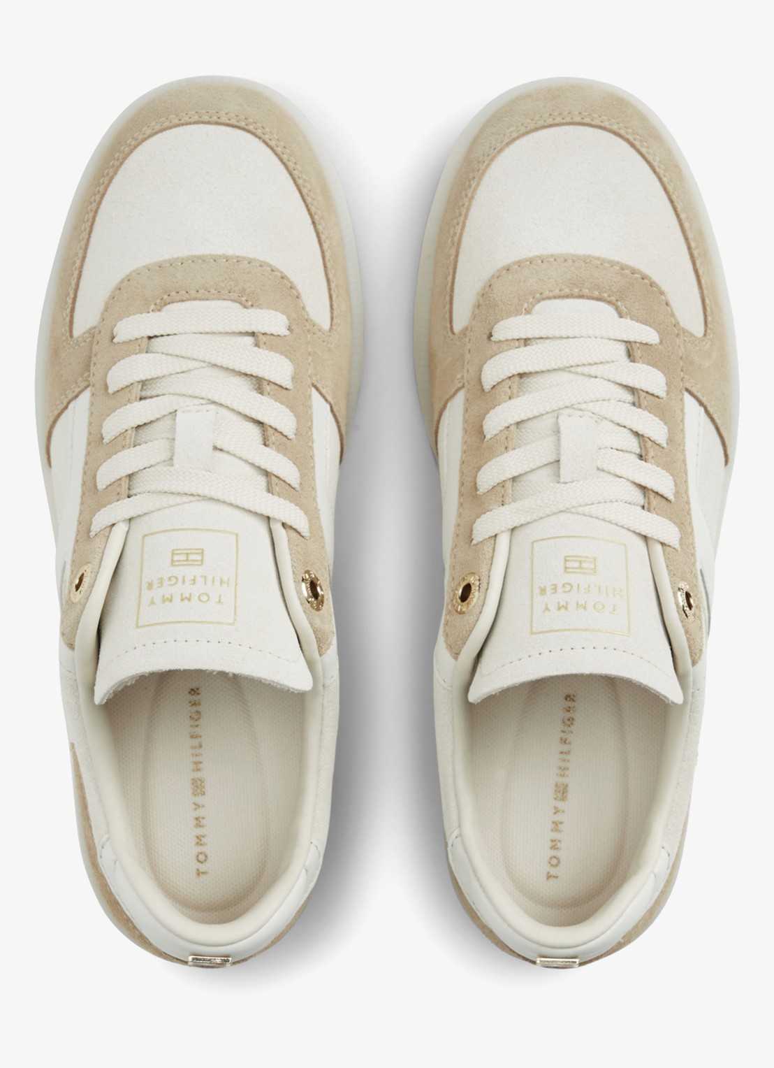 Tommy Hilfiger Sneaker met logo - detail 4 creme