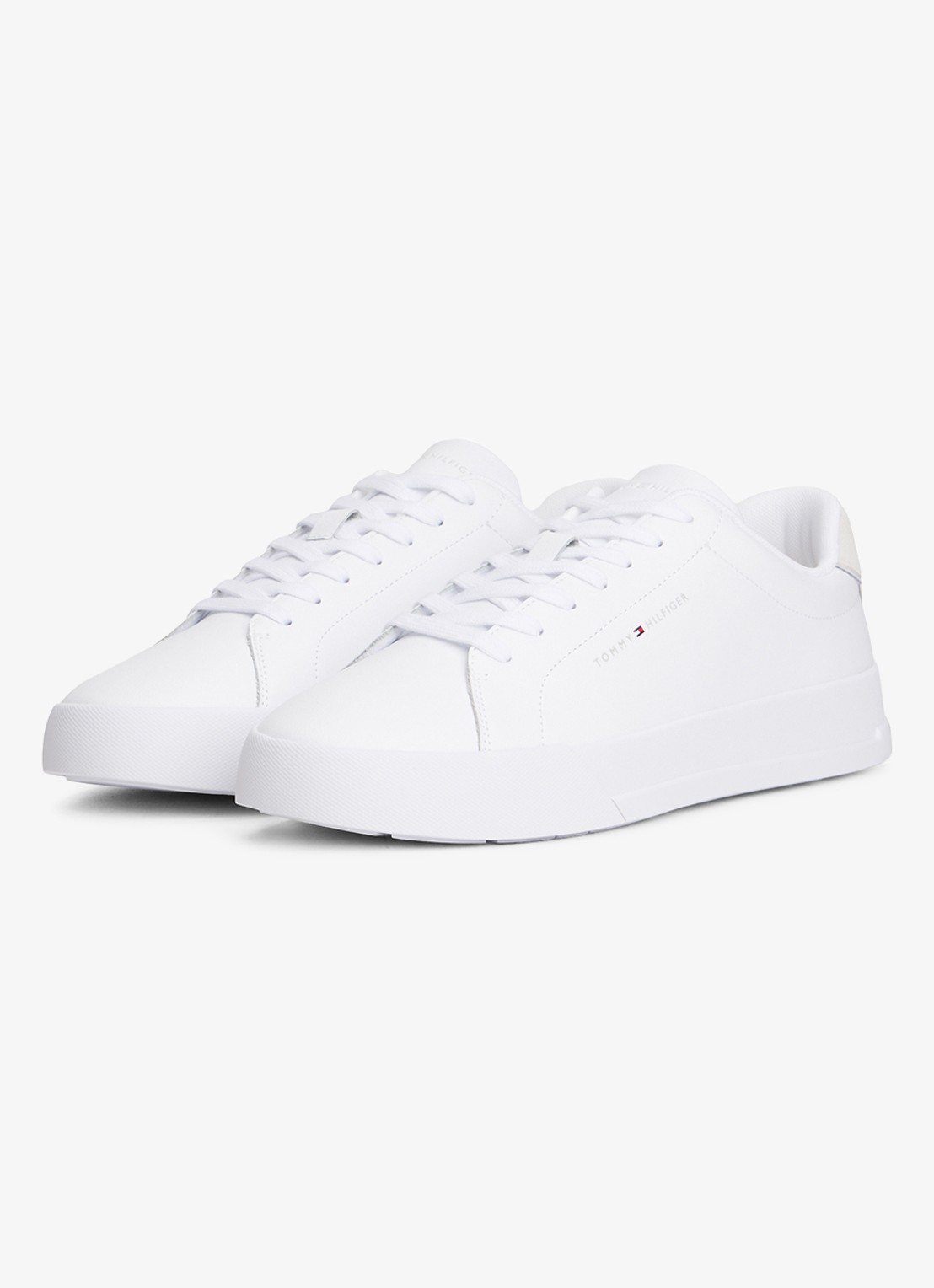 Tommy Hilfiger Sneaker met logo - voorkant 3 wit