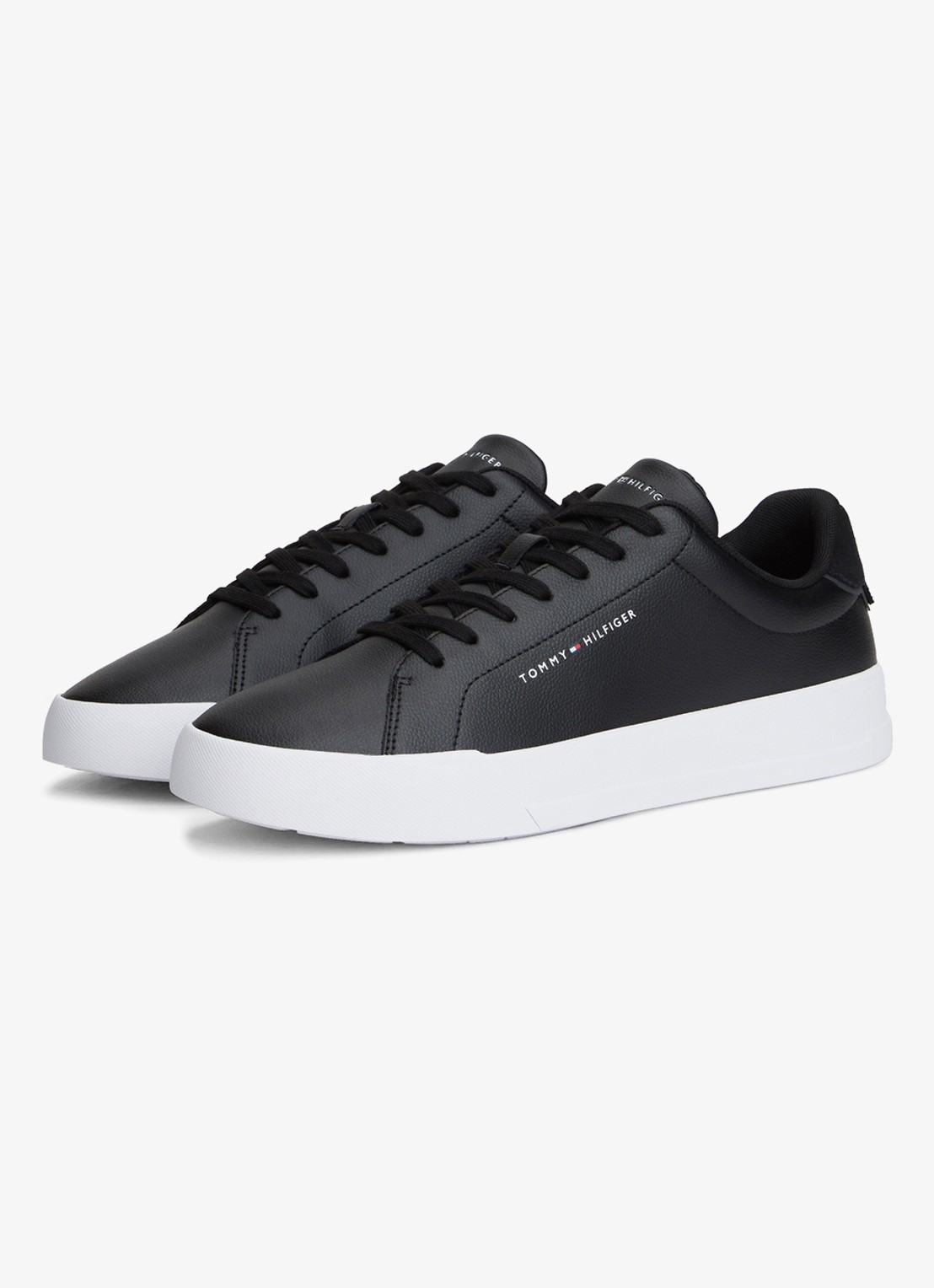 Tommy Hilfiger Sneaker met logo - voorkant 5 zwart